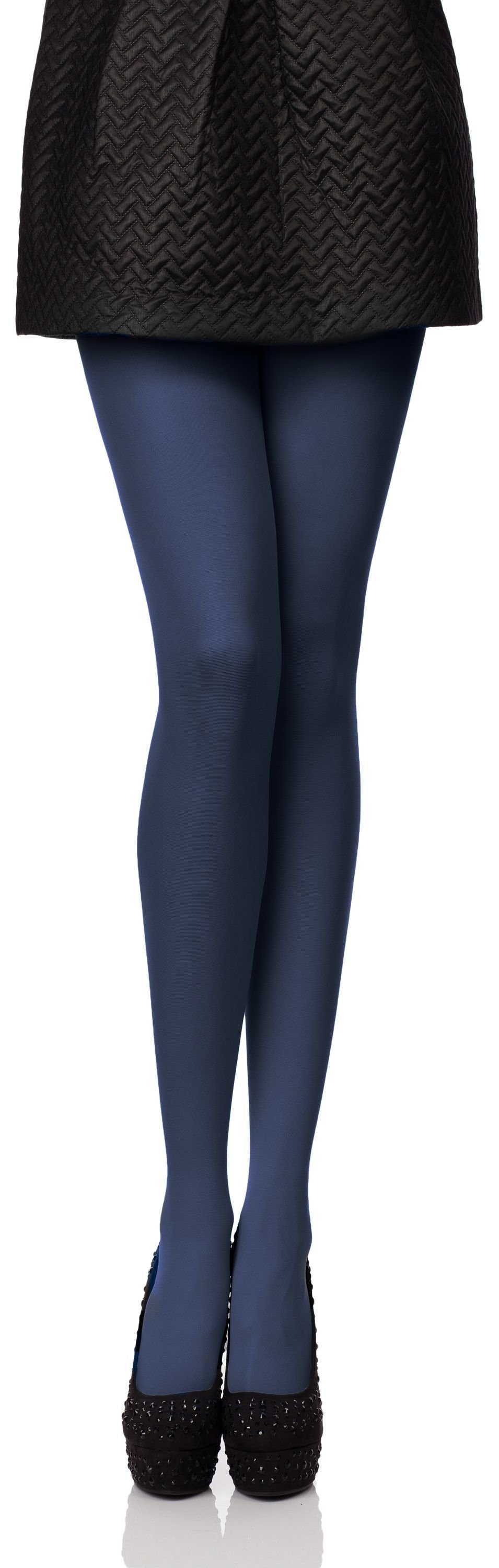 Antie Strumpfhose Damen 60 (1 DEN Mikrofaser DEN AN-122 Marineblau St) 60 Strumpfhose