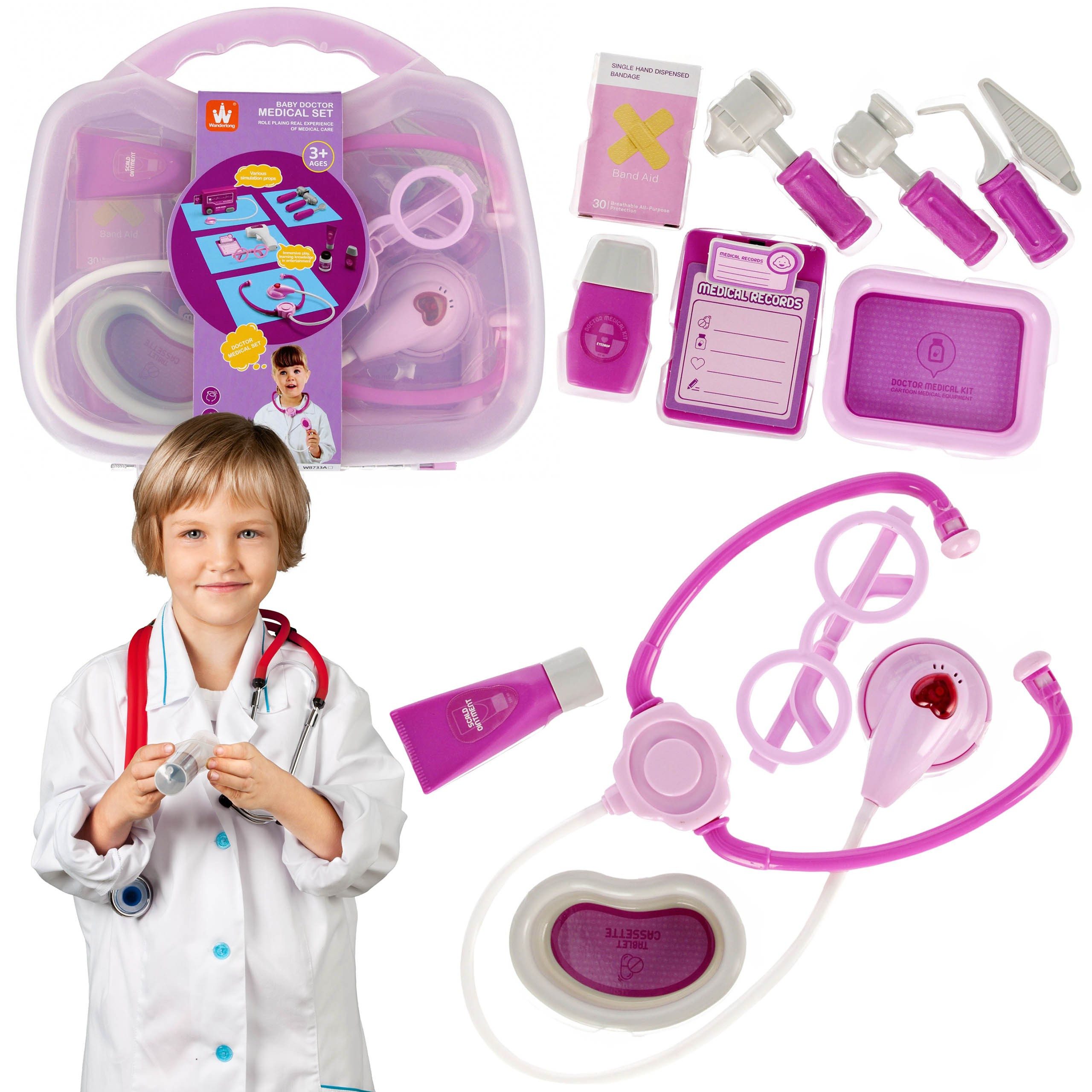 Spielzeug-Arztkoffer Kindersanitätskasten im Koffer, Kleinkinderarzt 3+ MEGA CREATIVE