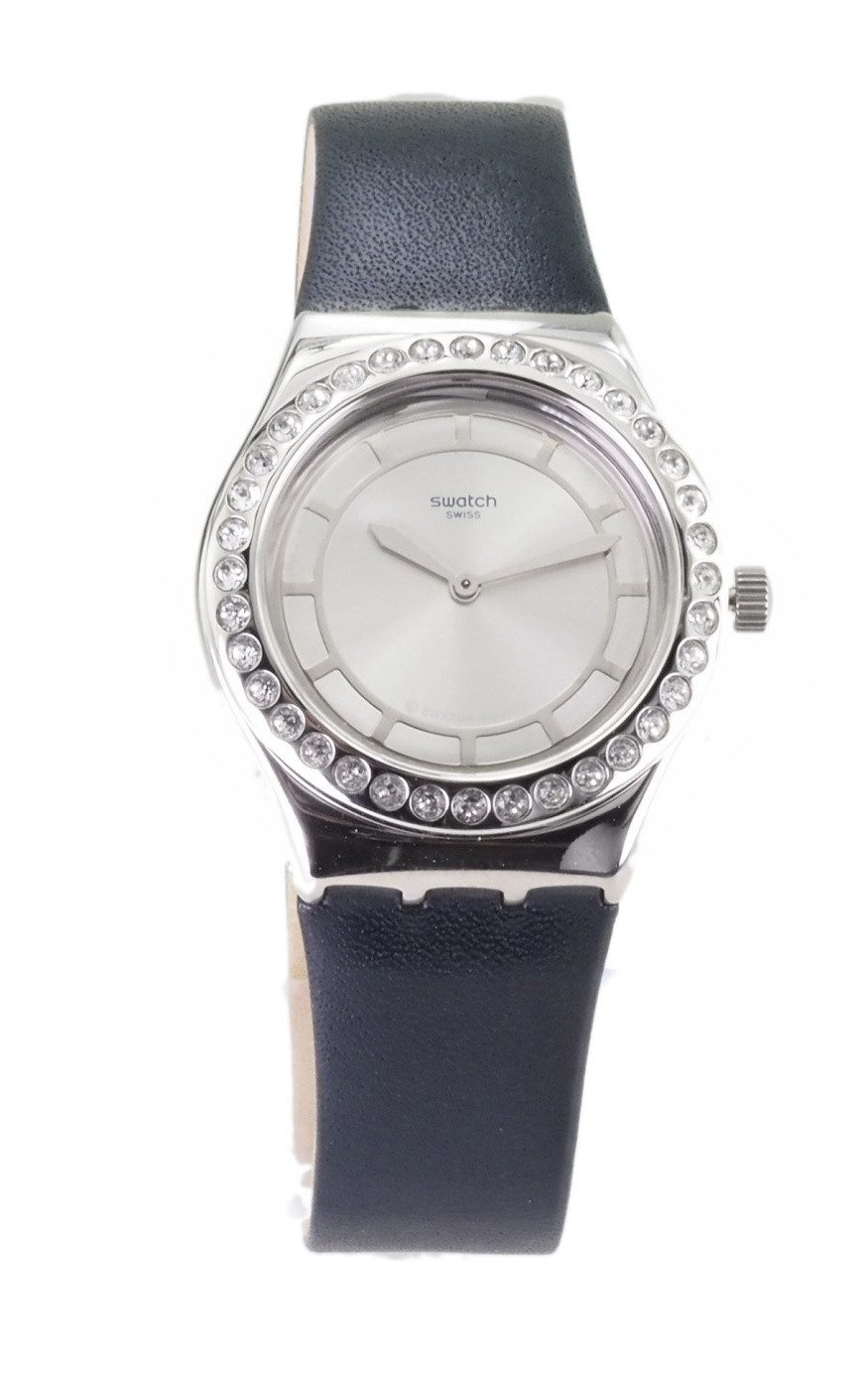 Swatch Quarzuhr Swatch Damen Quarz Uhr YLS211 BLUECHIC X80, (Silber)
