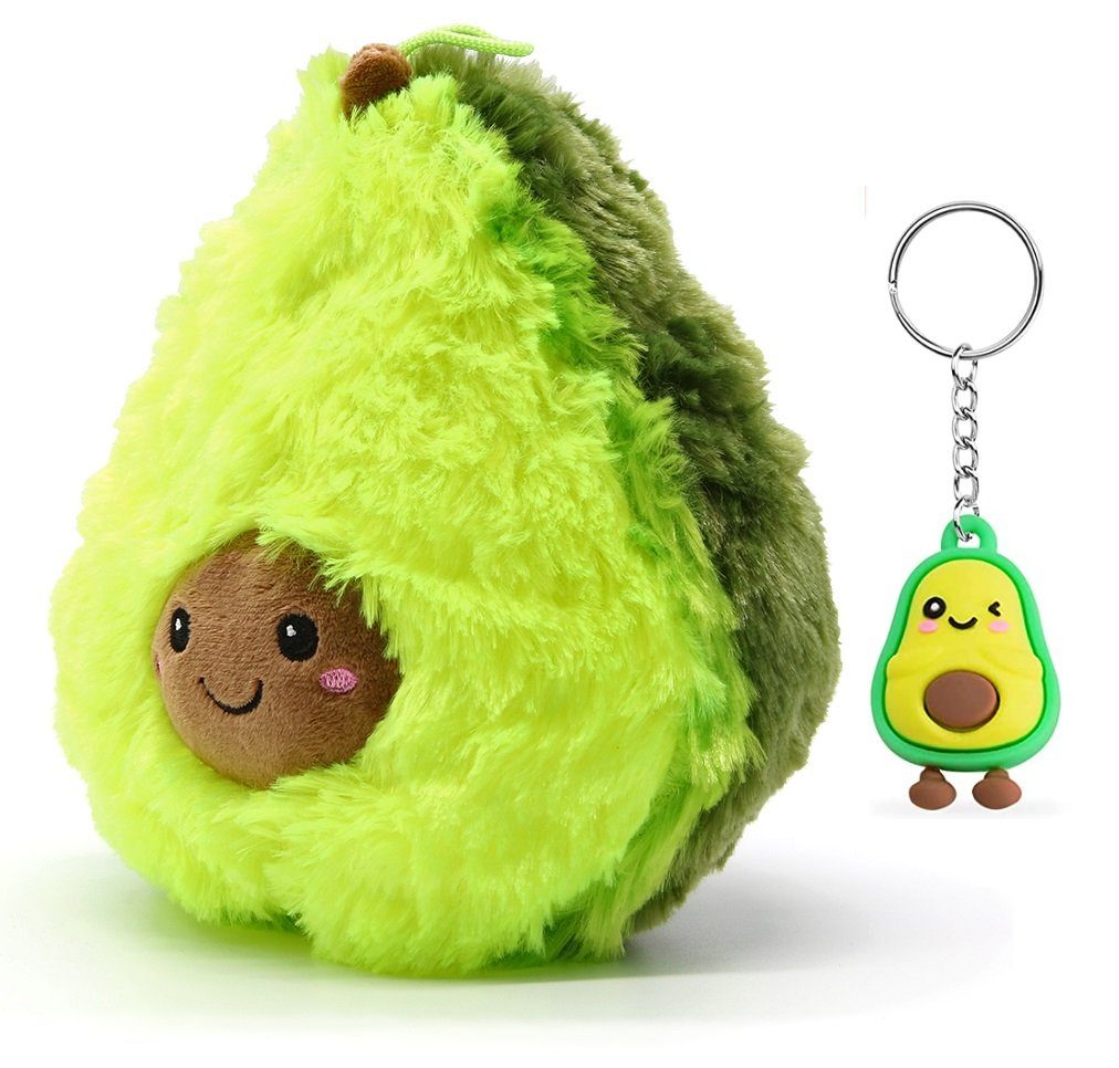 soma Kuscheltier süße Avocado 15 cm Lebensmittel Früchte grün Gesicht (1-St), avocado kuscheltier avocado kissen Plüschkissen