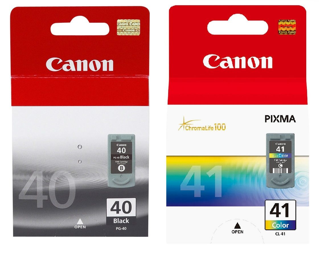 Canon 2er Set Original Canon PG-40 Black (0615B001) + CL-41 Color (0617B001) Tintenpatrone