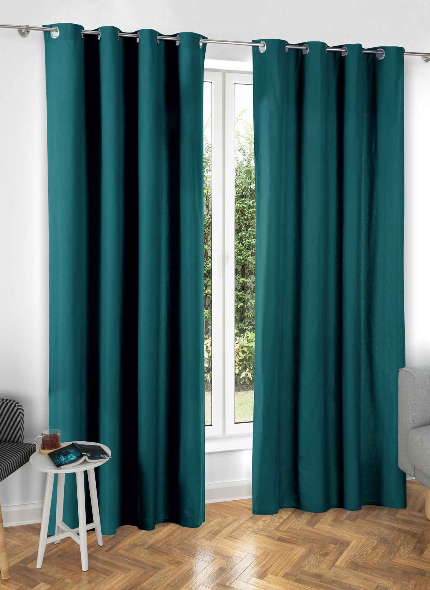 Verdunkelungsvorhang, Gardinenbox, Baumwolle Ösen Blau St), 100% Polyester, (2 verdunkelnd, pflegeleicht 220gr./m²