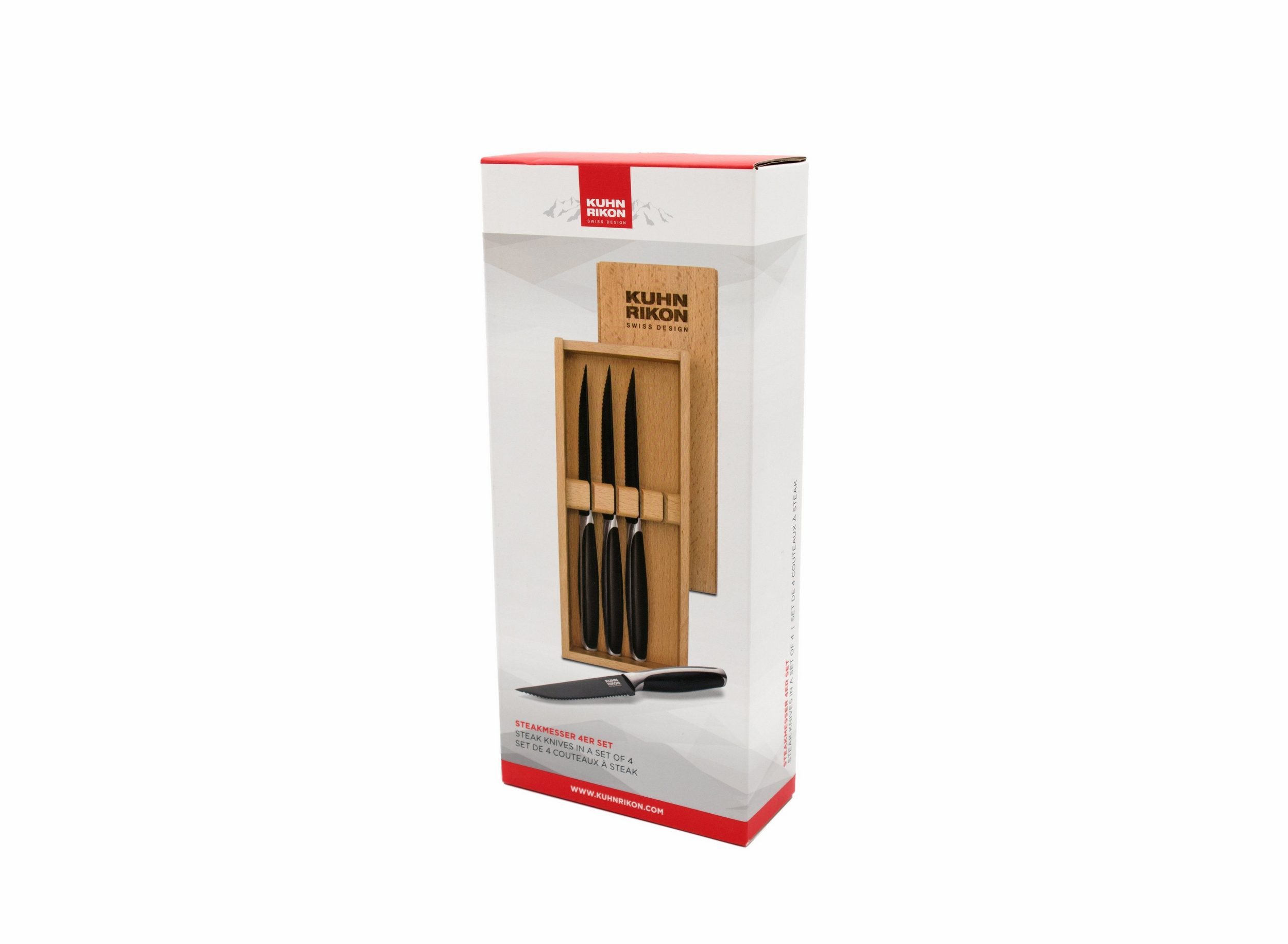 KUHN RIKON Steakbesteck Steakbesteck Black Peak (4-tlg), 4 Personen, Edelstahl, japanischer Edelstahl