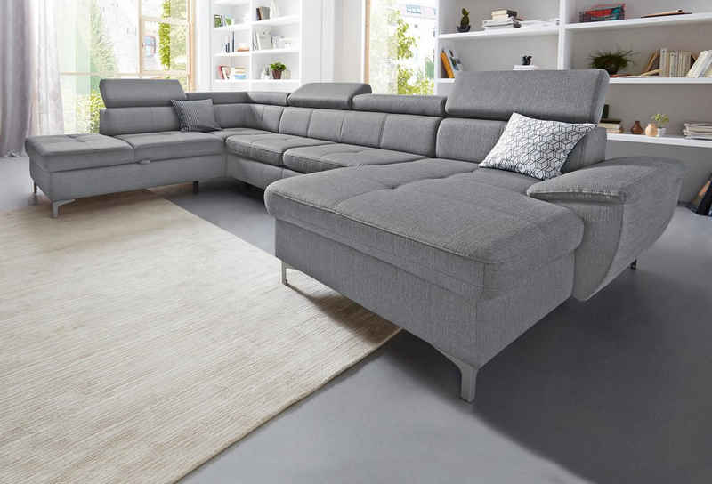 exxpo - sofa fashion Wohnlandschaft Azzano, wahlweise mit Bettfunktion und Bettkasten