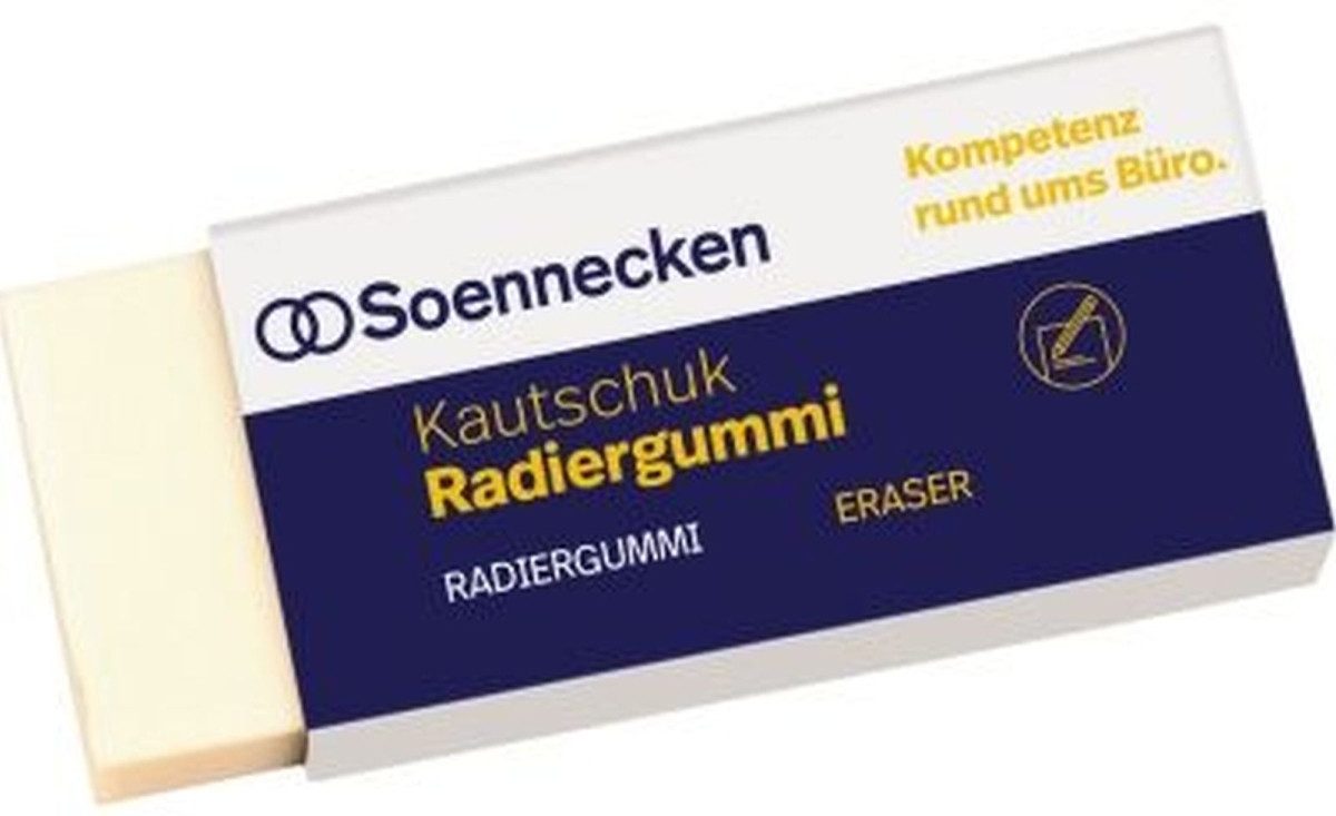 Radiergummi Radiergummi 22x12x61mm Kautschuk weiß