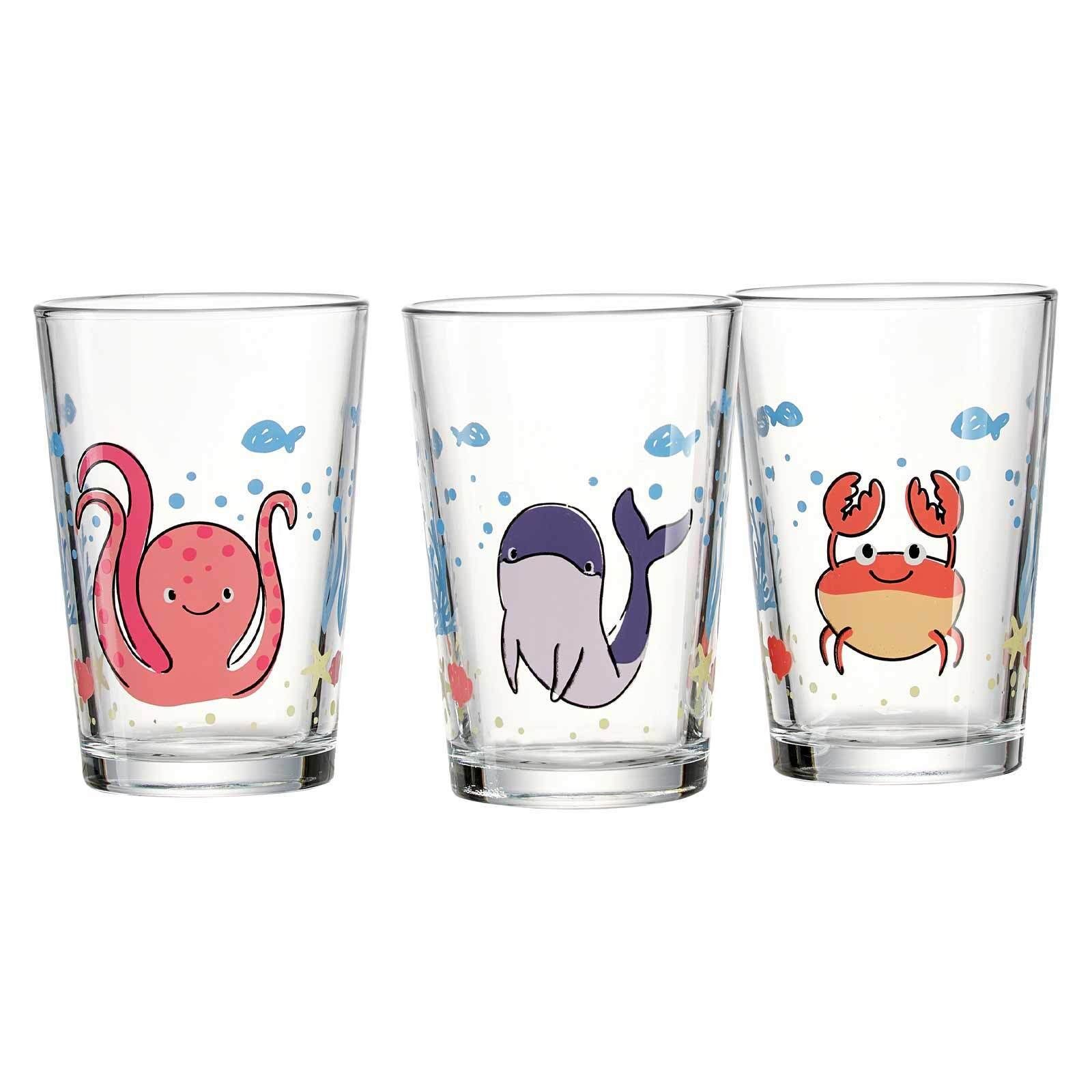 Kinderbecher Unterwasserwelt Kindergläser 205 ml 3er Set