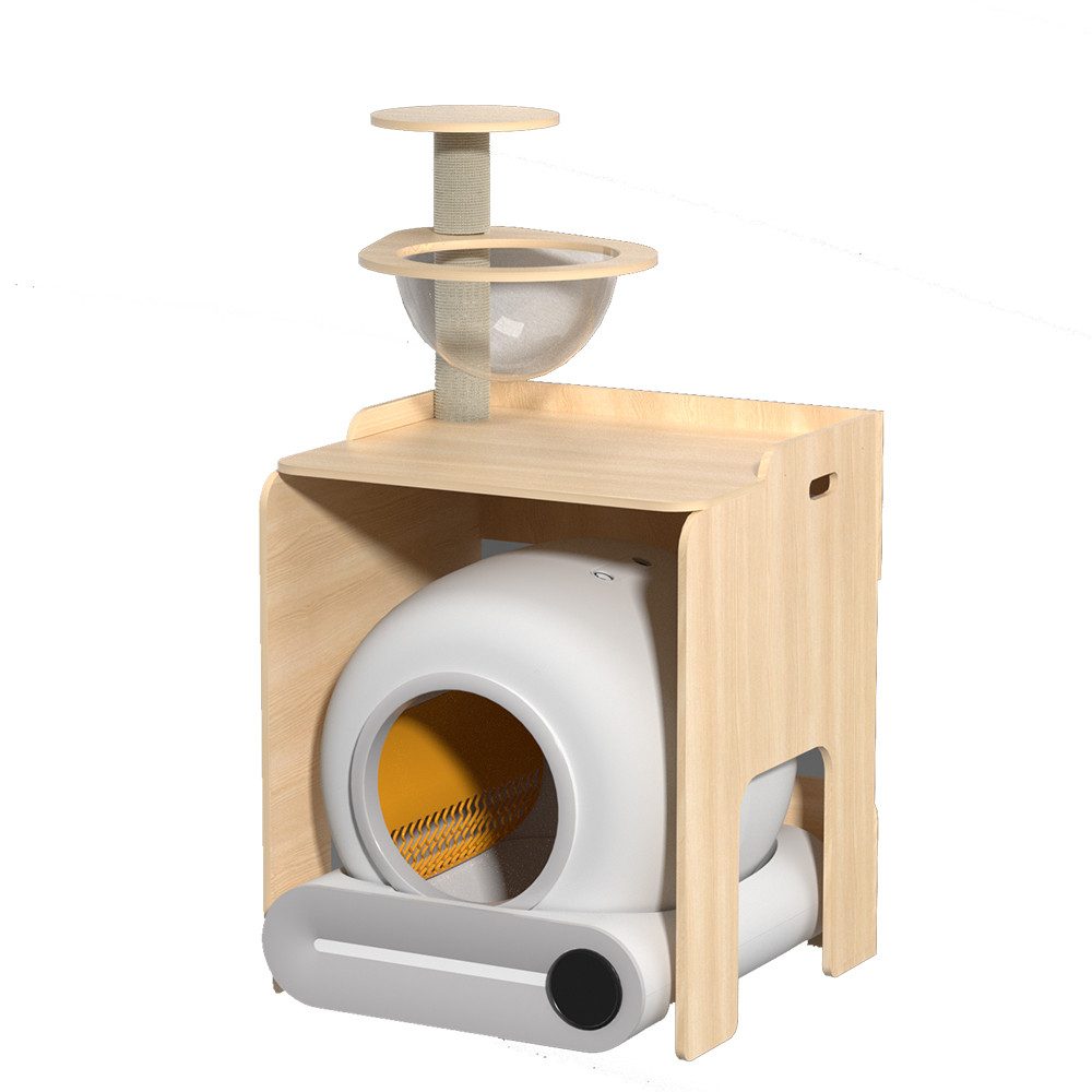 Katzenecktoilette 65L Adaptive selbstreinigende Katzentoilette mit Kratzbaum