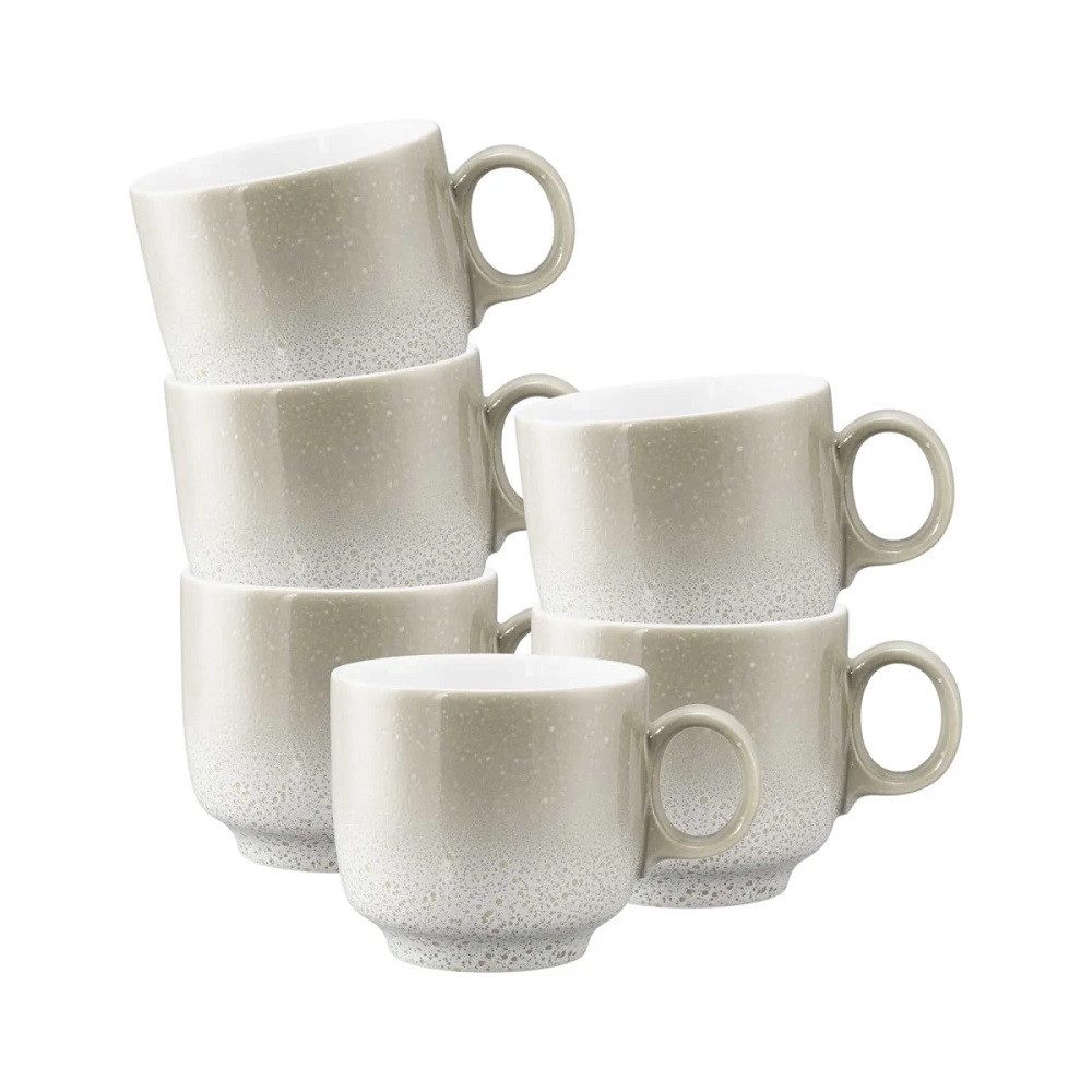 Seltmann Weiden Cappuccinotasse Seltmann Weiden Sento Home Aura cream Cappuccinoobertasse 0,30 l mit, Porzellan