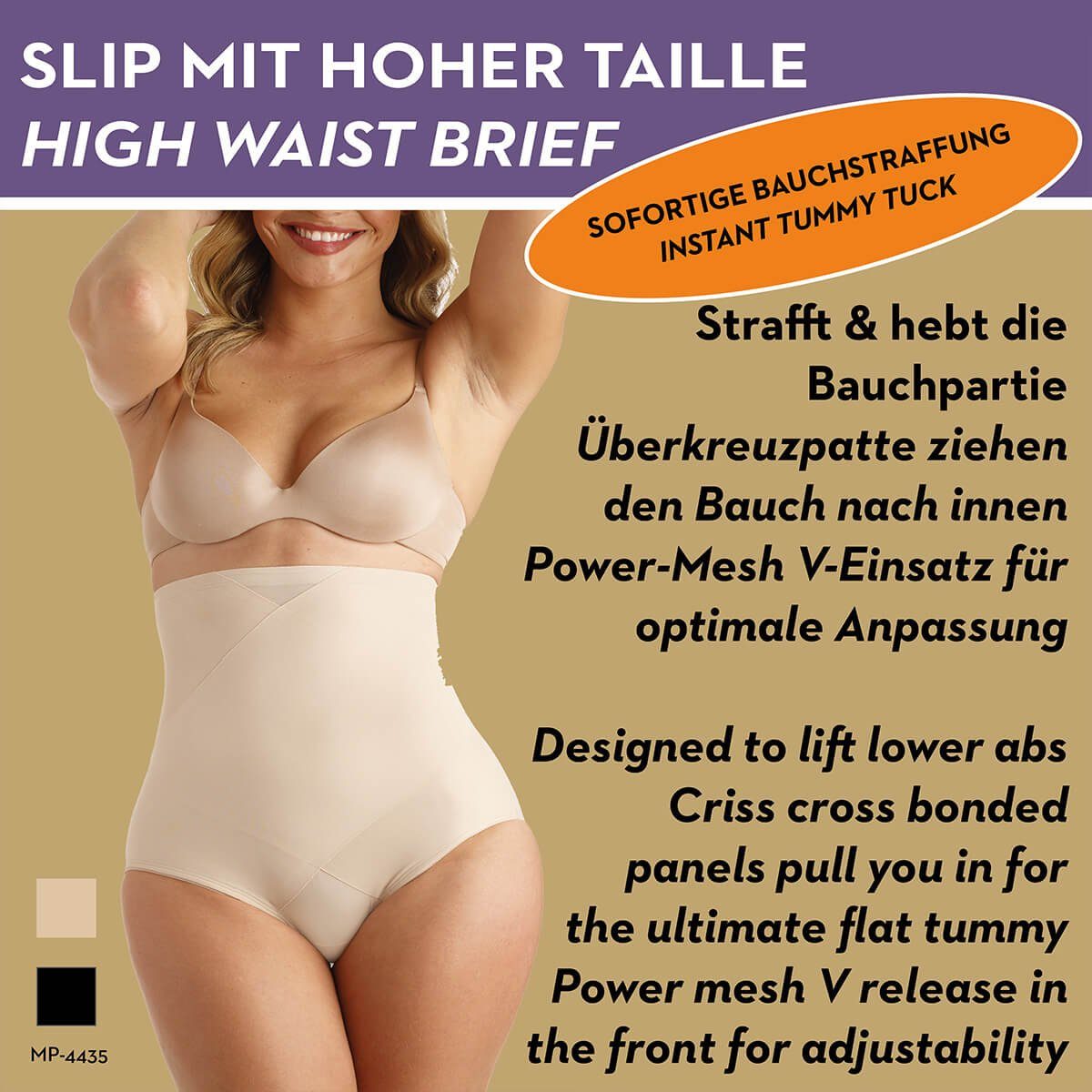 Miss Perfect Miederhose 4435 Damen Bauchweg Miederhose Tummy Tux Extra Firm Control