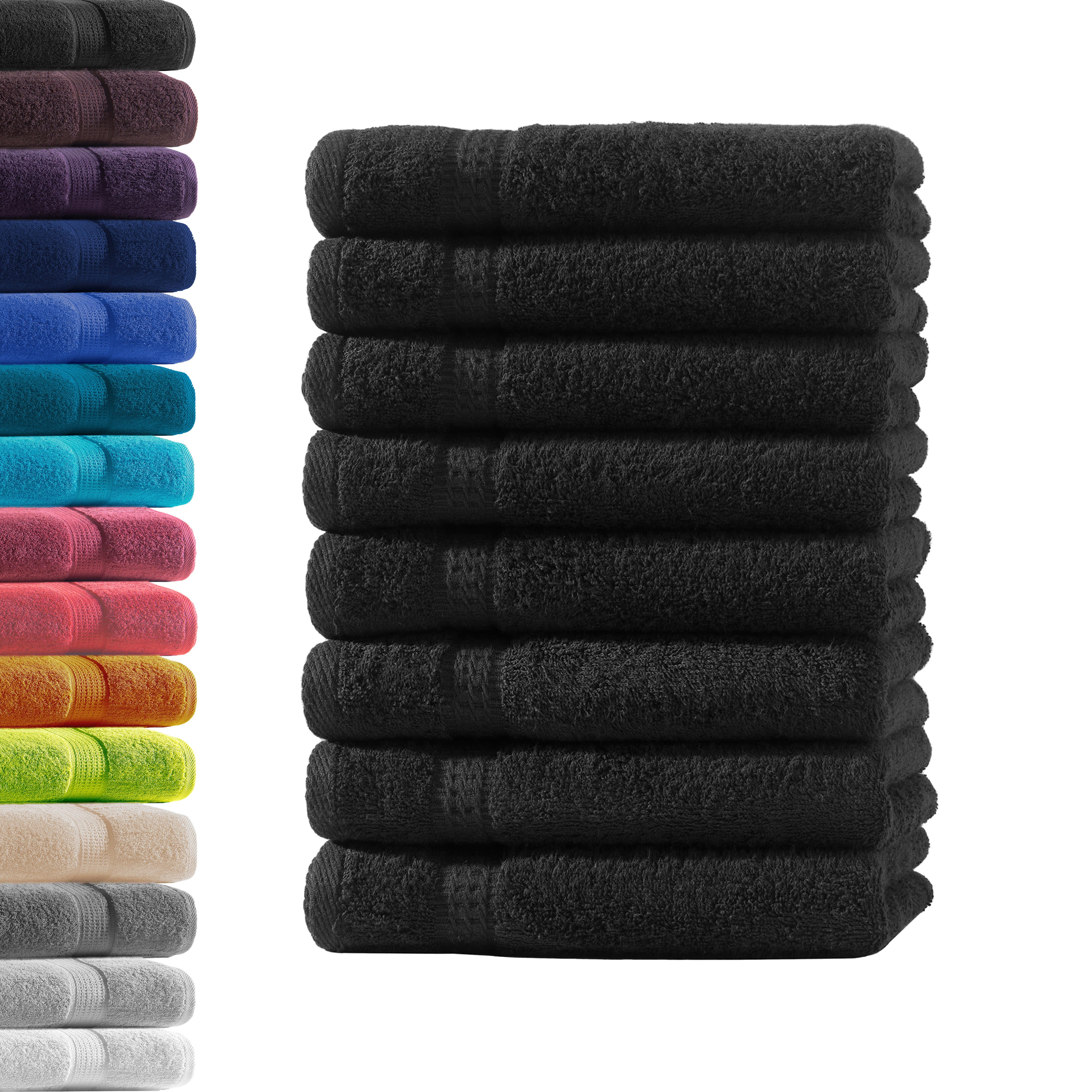 Hometex Premium Textiles Handtuch in Premium Qualität 500 g/m², Feinster Frottier-Stoff 100% Baumwolle, 8x Gästetuch, weich, saugfähig, extra schwer & flauschig - TEST BILD TOP MARKE 2025