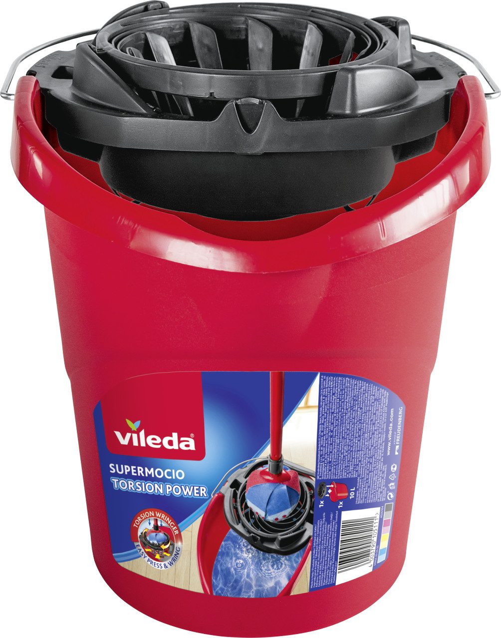 Vileda Putzeimer Vileda Wischmopeimer für Supermocio mit PowerPress