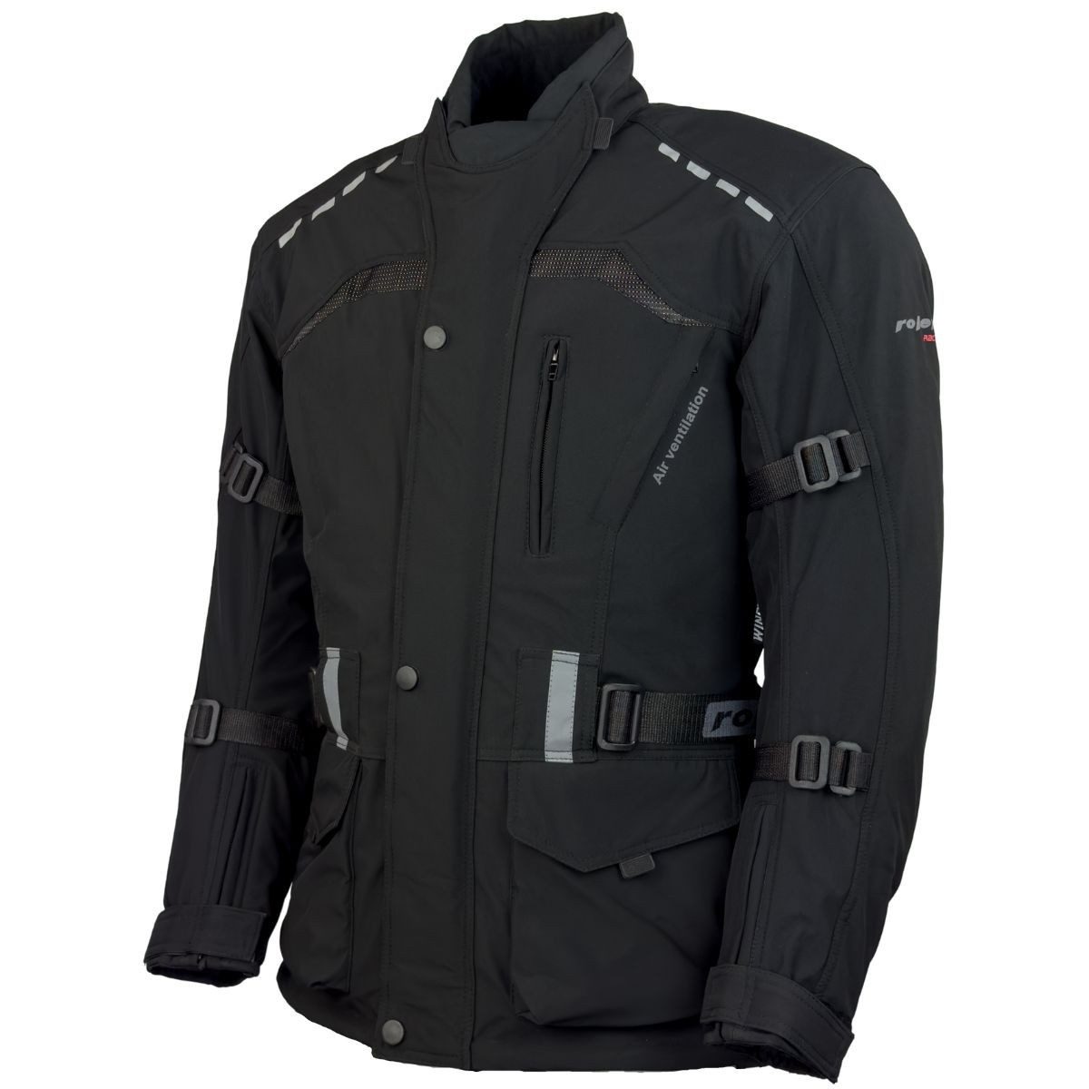 roleff Motorradjacke RO1512 Softshell - Schwarz, wasserdicht, atmungsaktiv & Protektoren windicht, wasserdicht, atmungsaktiv