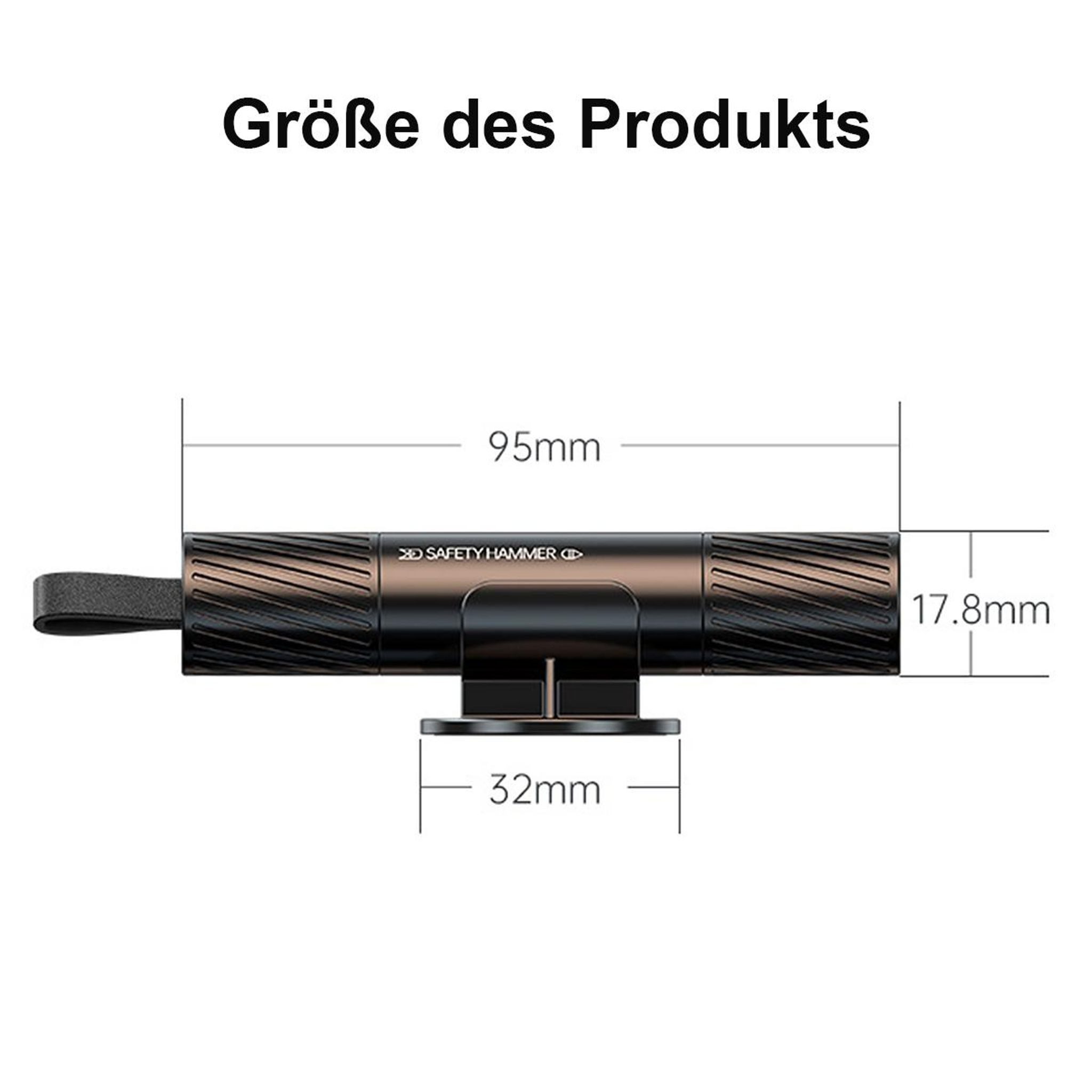 FELIXLEO Abbruchhammer 3er Pack Sicherheitshammer Sicherheitsgurtschneider Notfallgerät Glas