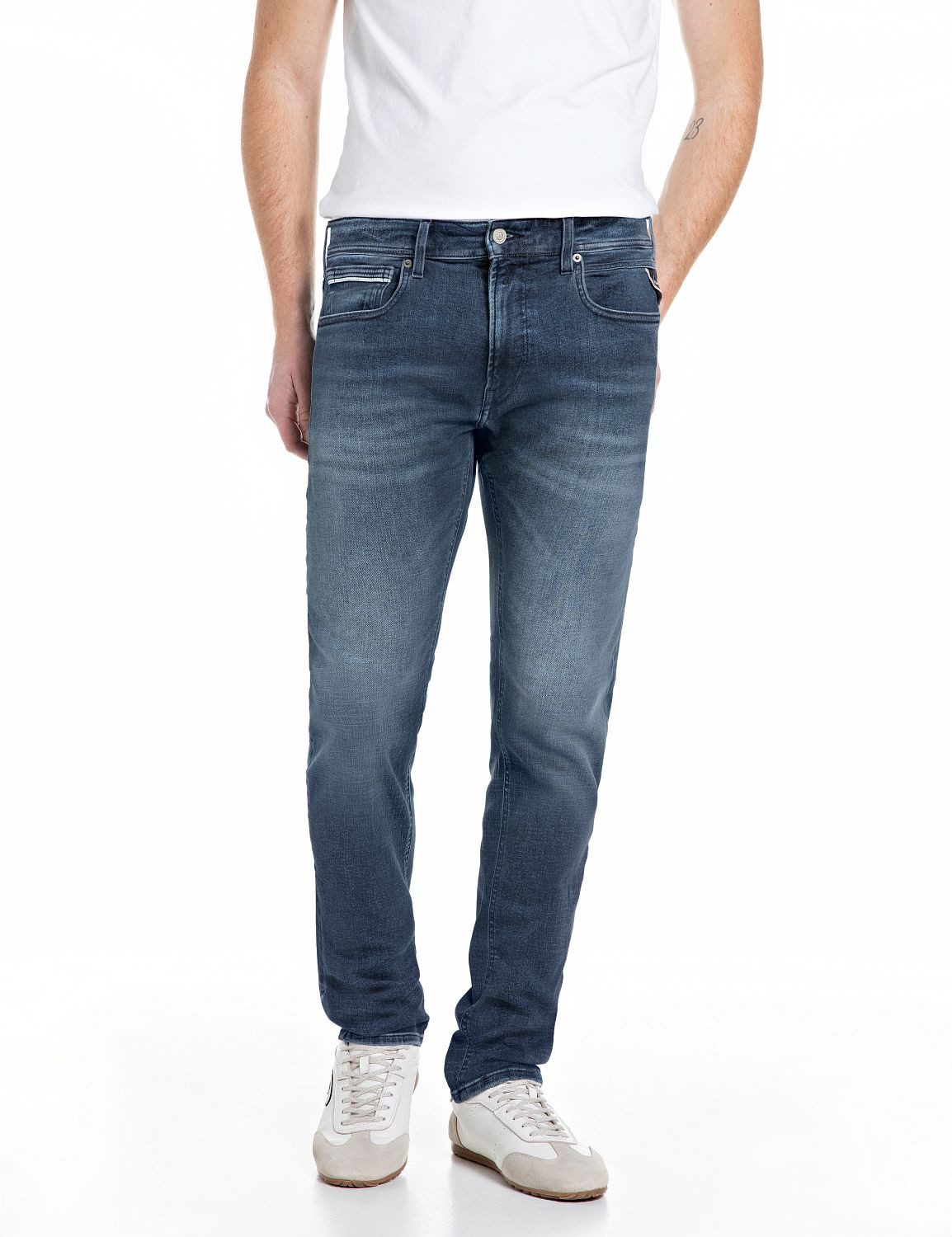 Replay Straight-Jeans GROVER in vielen verschiedenen Waschungen, mit Stretch