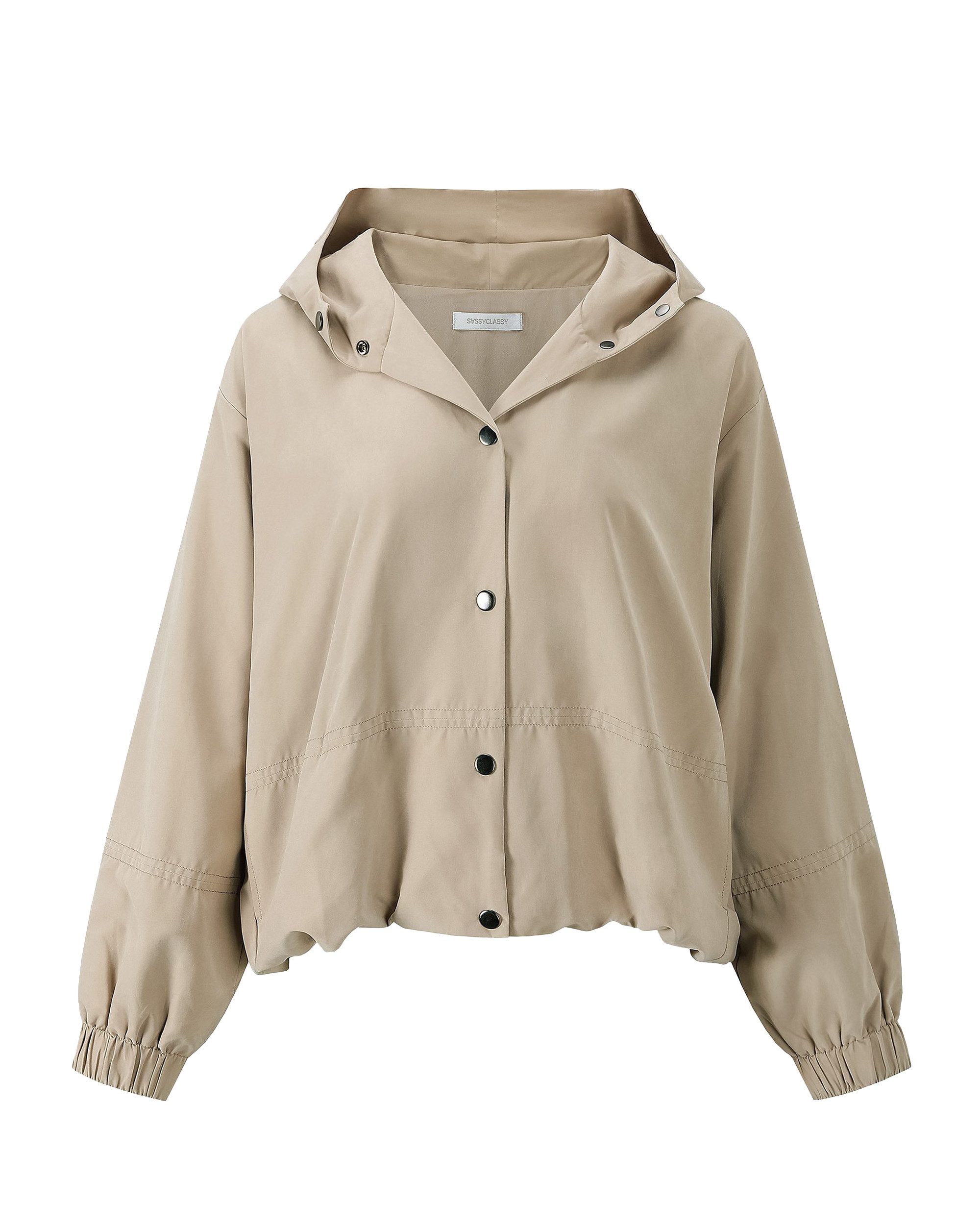 SASSYCLASSY Blusenjacke Oversize cropped Blusenjacke Damen Cropped Blusenjacke