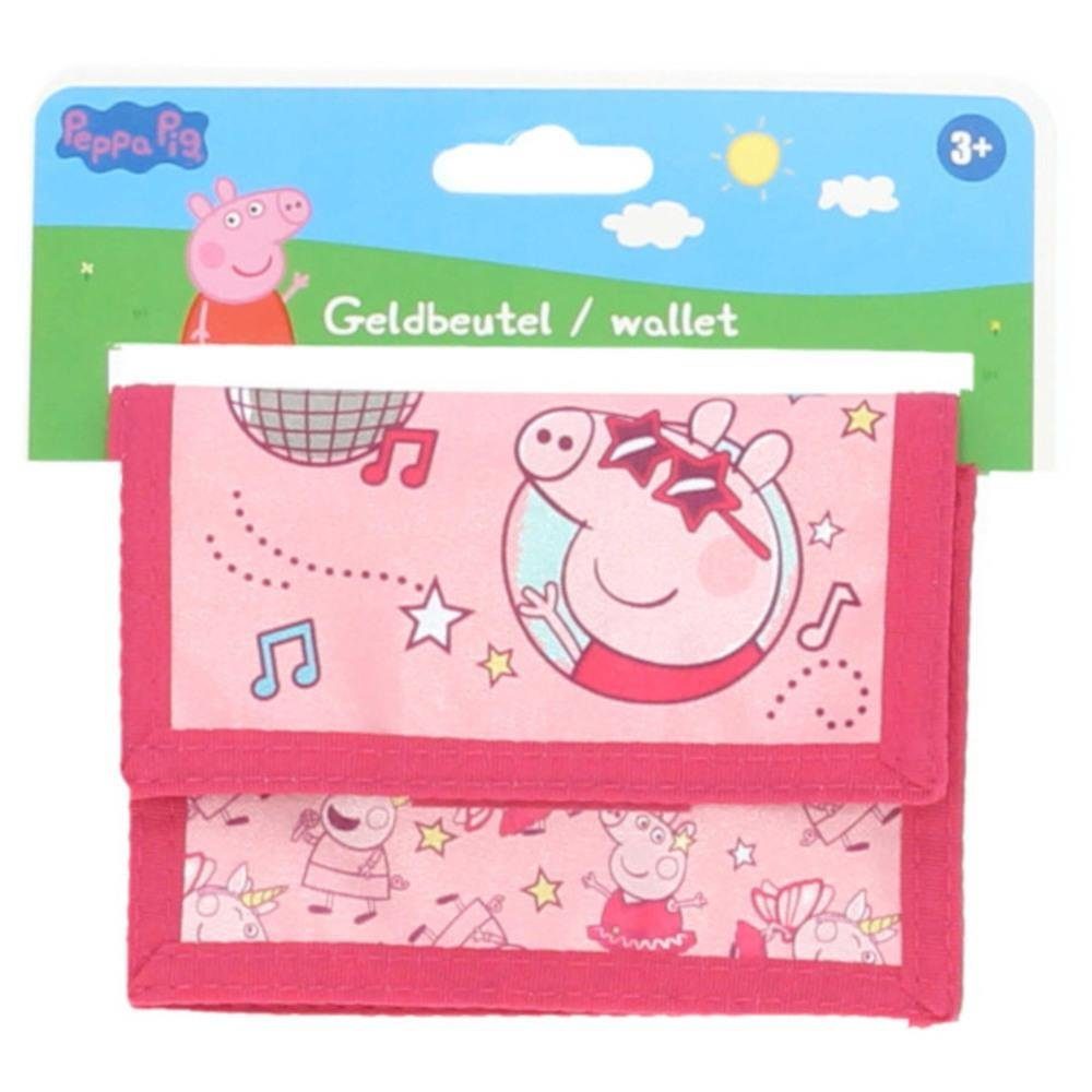 UNDERCOVER Geldbörse Peppa Pig Kinder-Geldbörse - Süße Rosa Geldtasche für kleine Fashionis, Umhänge- Band mit verstellbarer Größe