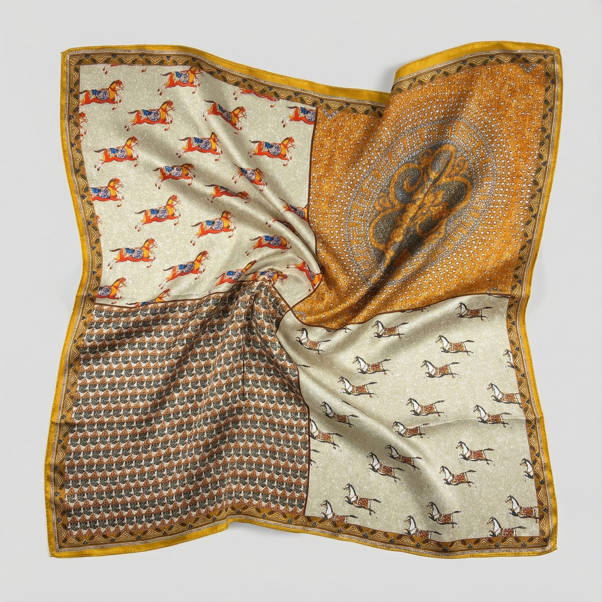 Kleelein Seidentuch Seidentuch 90x90 cm aus Maulbeerseide Old-Money-Stil für Damen Herren, (1-teilig), 100% Maulbeerseide, Old-Money-Stil, Hochwertige Geschenkverpackung