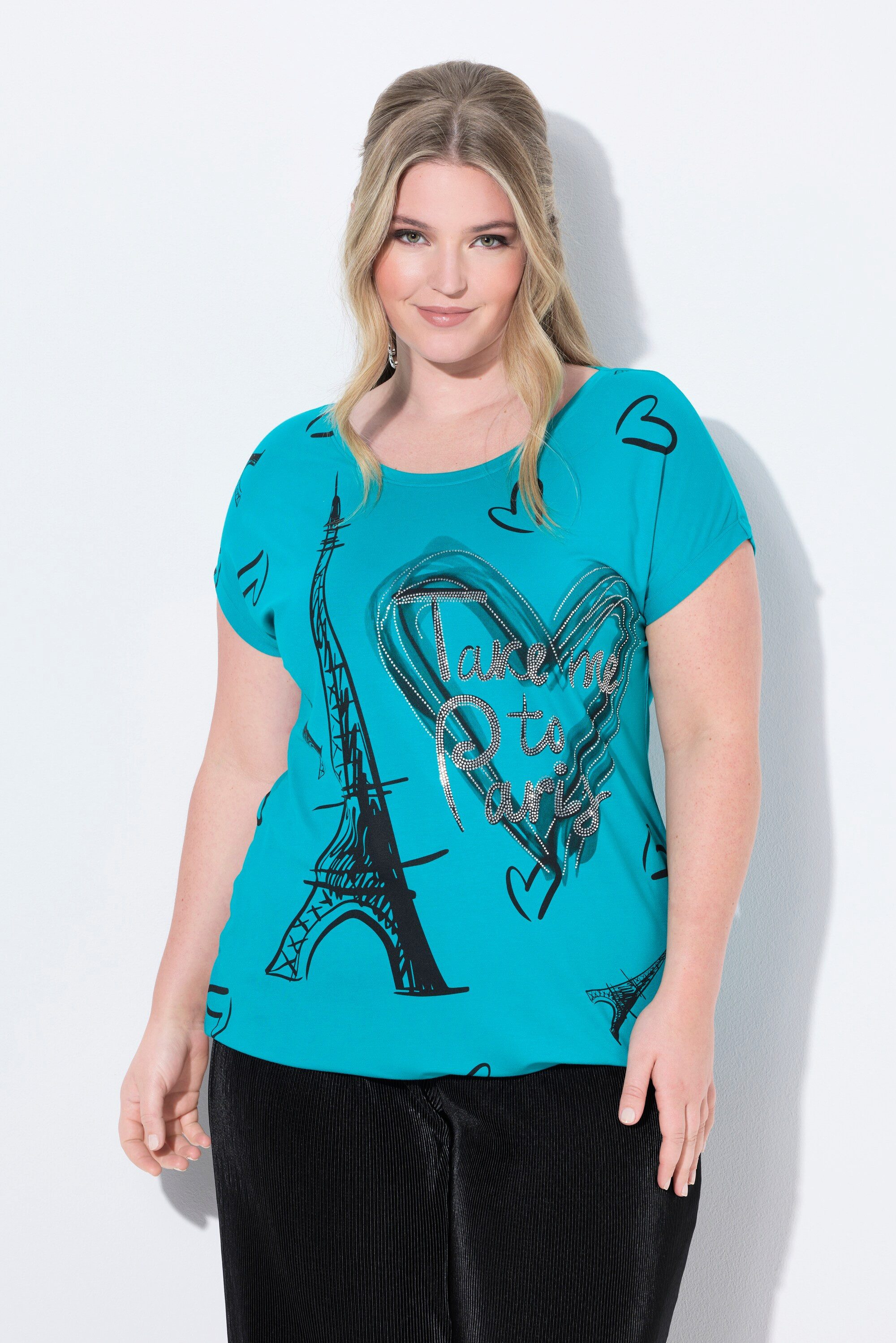 MIAMODA T-Shirt T-Shirt Komfort Fit Paris/Herz-Druck günstig online kaufen