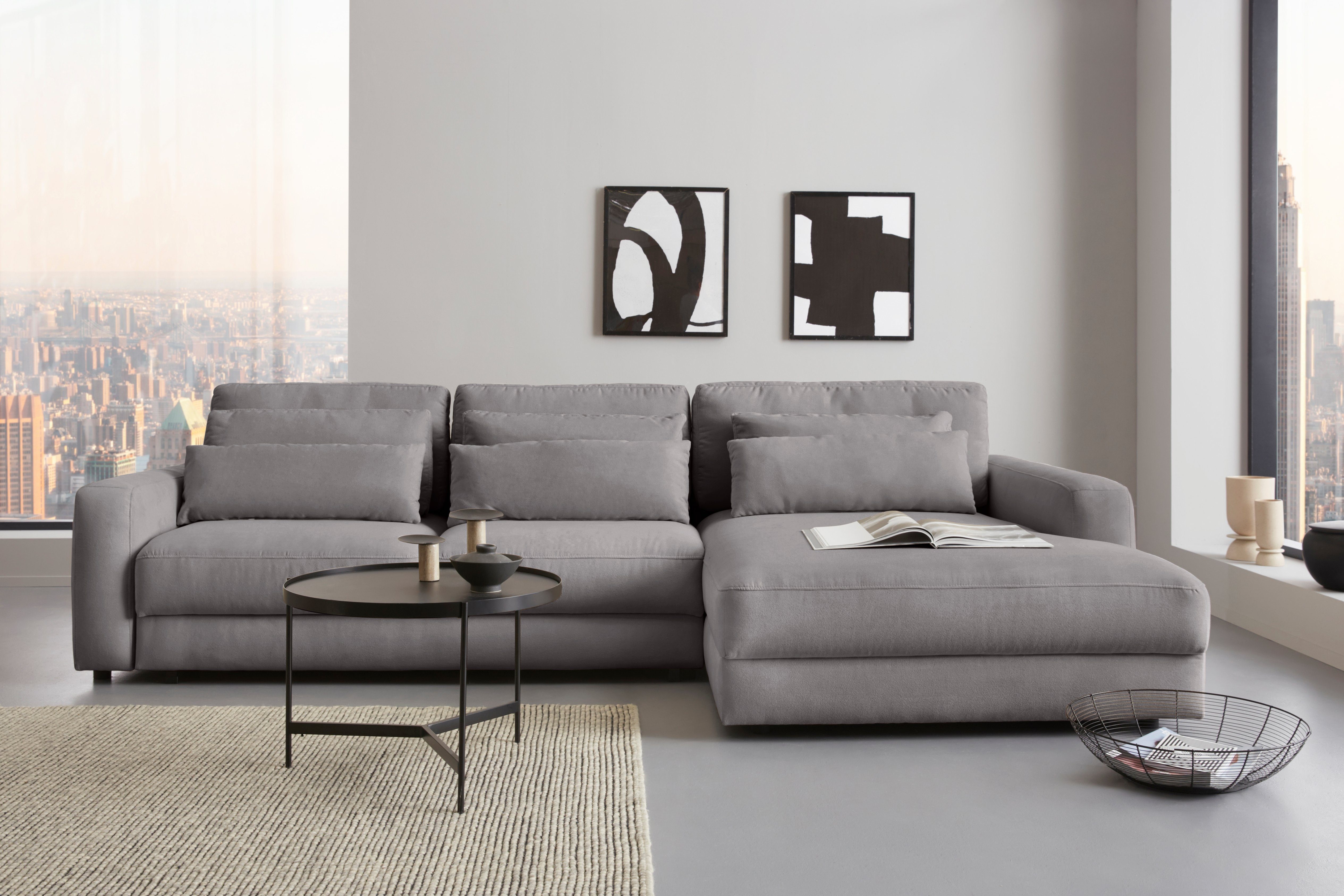 Home affaire Ecksofa Bloomfield, bequem und elegant, Breite 303cm, L-Form, mit Bettfunktion und Bettkasten, Unser Dauertiefpreis