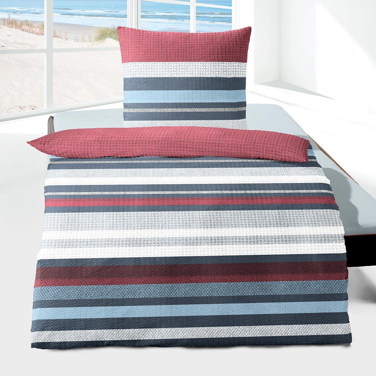 TRAUMSCHLAF Bettwäsche Striped, Seersucker, 2 teilig, günstig online kaufen