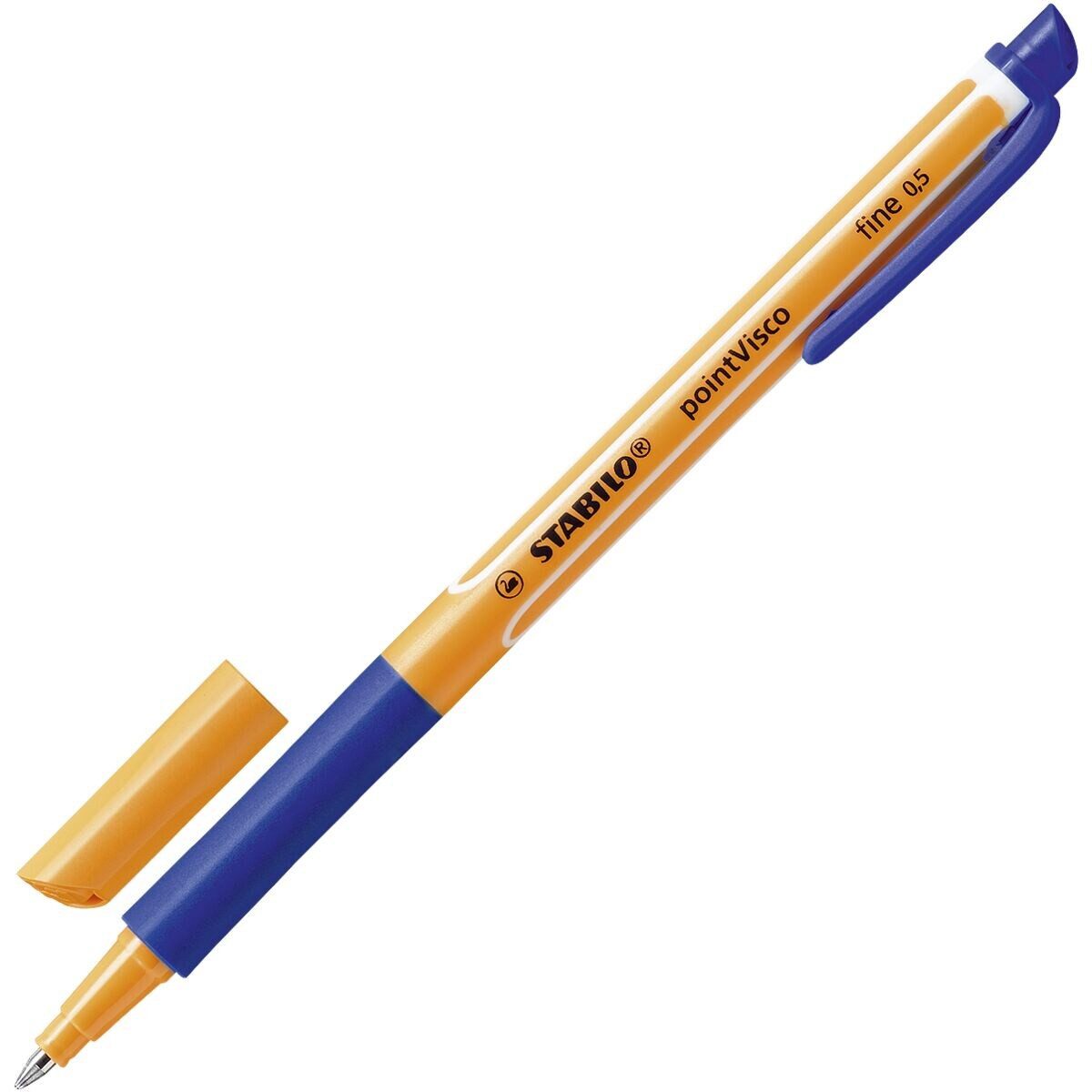 STABILO Gelschreiber point Visco, (4-tlg), Strichbreite: 0,5 mm, schnelltrocknend / offenlagerfähig