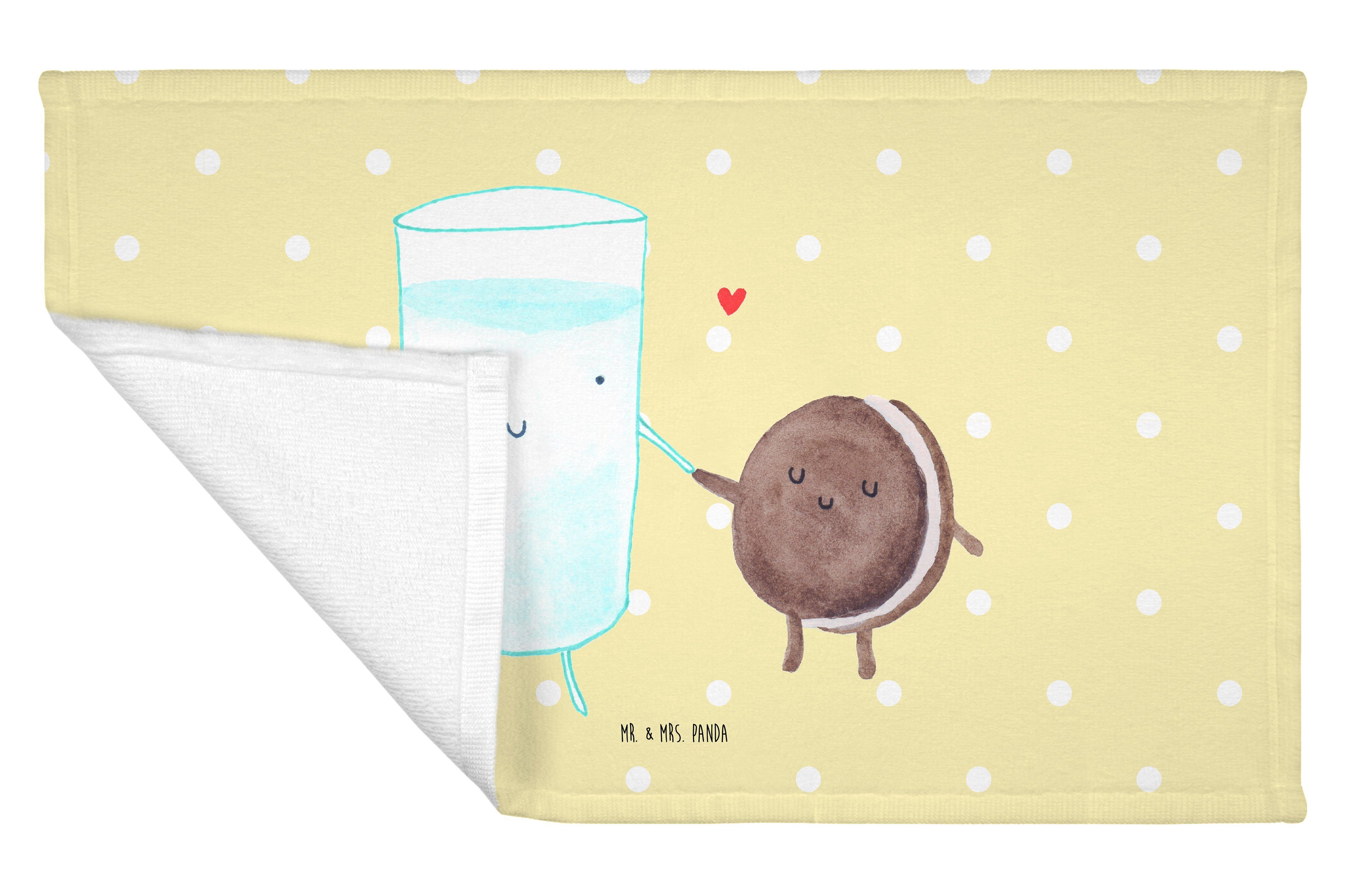 Mr. & Mrs. Panda - Gelb Einladung Keks Frottier, Milch Frühstück, Pastell & - Handtuch (1-St) Geschenk
