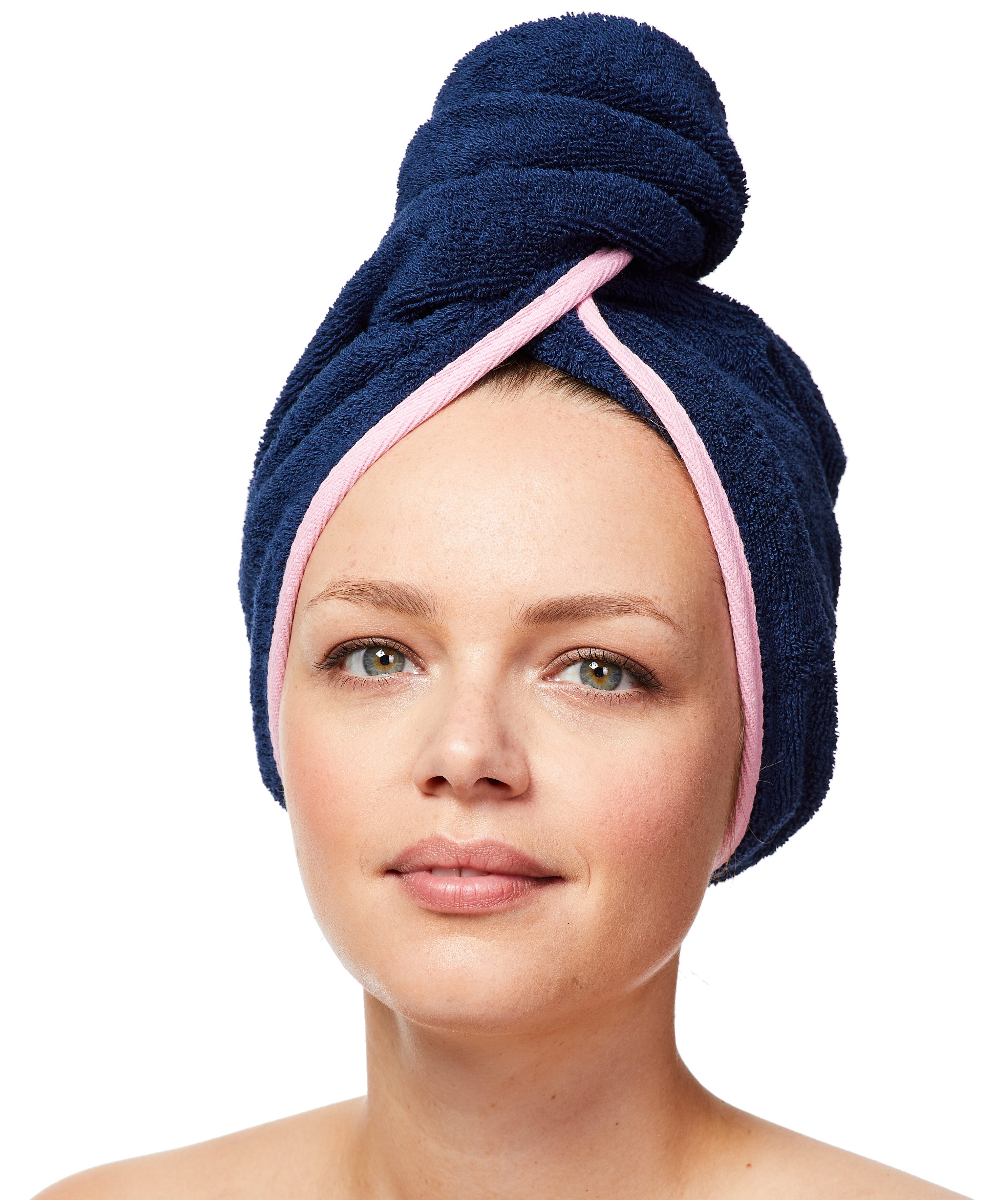 Sowel Turban-Handtuch - Turbo Turban -, 100% Bio-Baumwolle, Haarturban mit Knopf