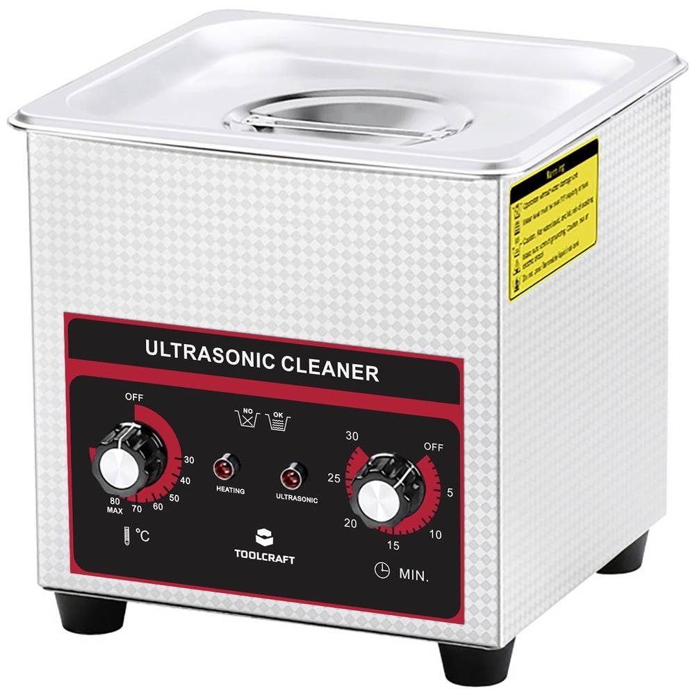TOOLCRAFT Ultraschallreiniger Ultraschallreiniger 1.3 l, mit Heizung, mit Reinigungskorb