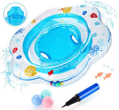 Homewit Schwimmsitz Baby Schwimmring Aufblasbarer Schwimmhilfe (Set, 1-tlg., 1 St. Luftpumpe + 3 St. Bällebad), für Kleinkinder ab 6 Monate bis 3 Jahre