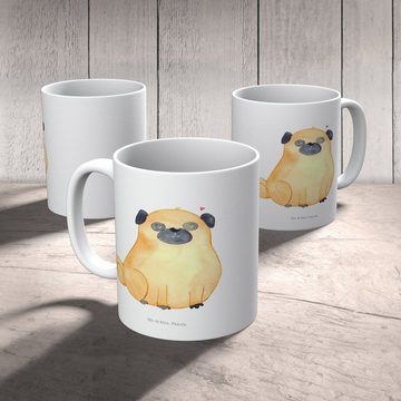 Mr. & Mrs. Panda Tasse Mops - Weiß - Geschenk, Liebe, Sprüche, Hund, Tasse Motive, Büro Tass, Keramik, Brillante Bedruckung
