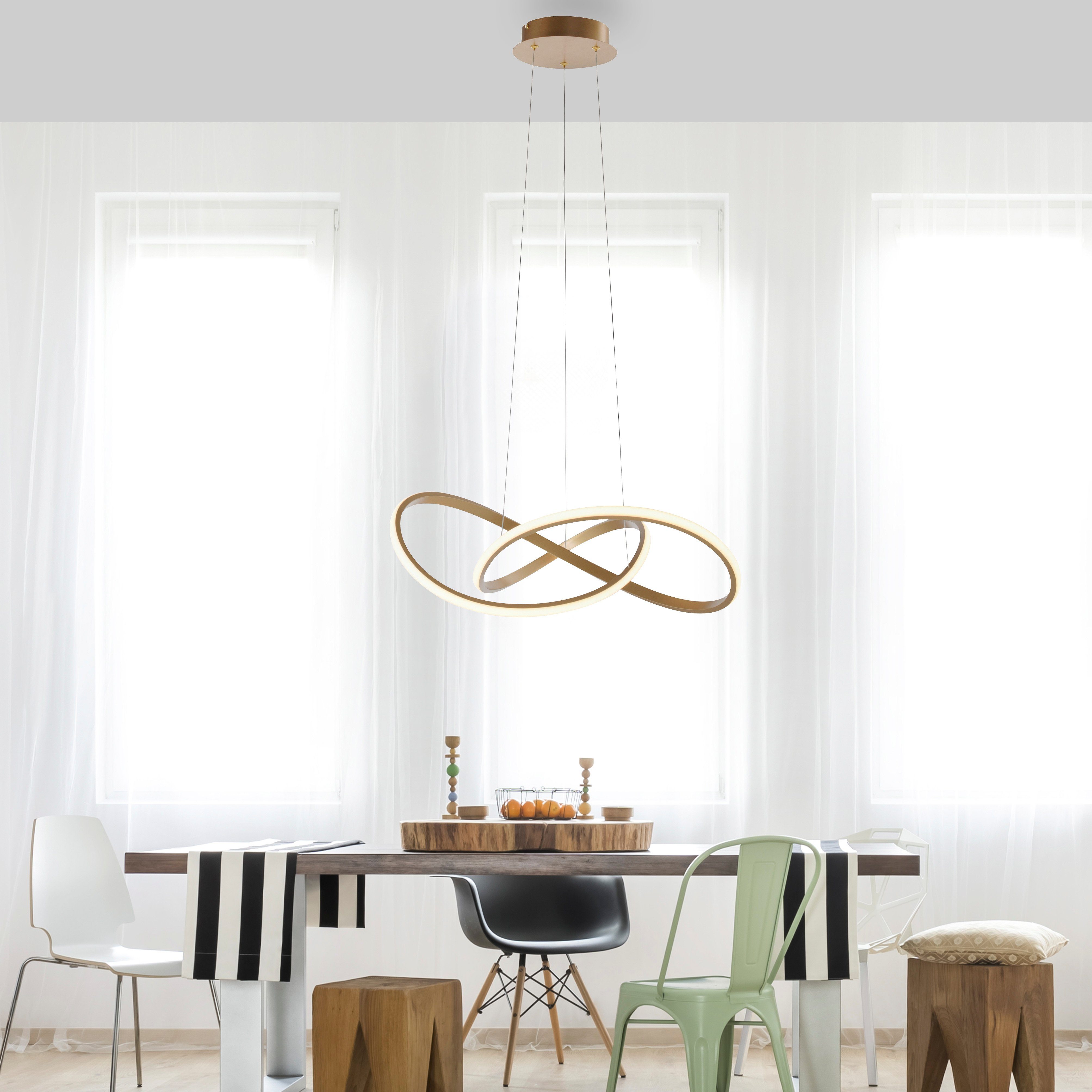 JUST LIGHT Pendelleuchte MARIA, LED fest integriert, Warmweiß, LED, dimmbar, Switchmo
