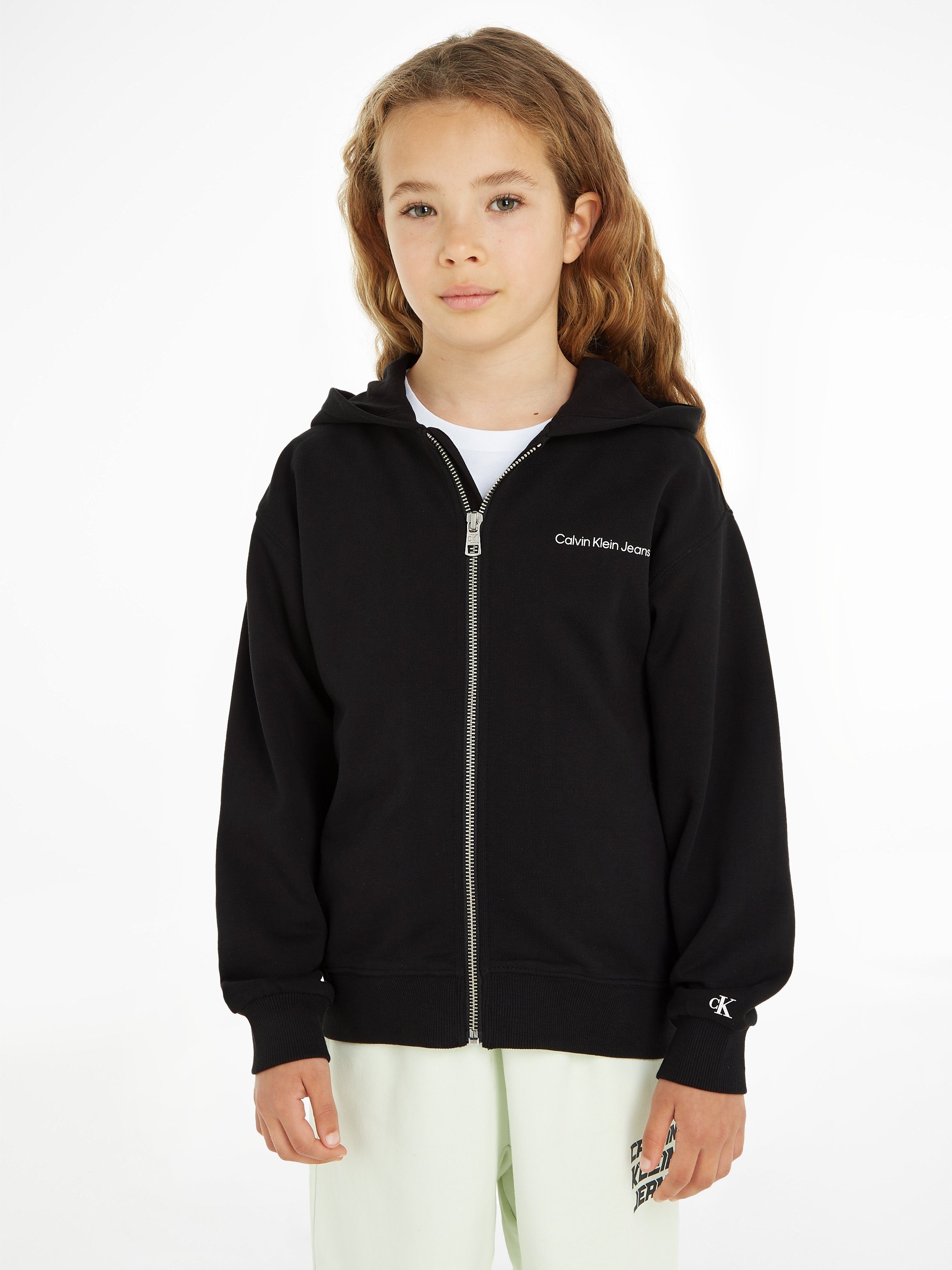 Calvin Klein Jeans Sweatshirt INST. LOGO RELAXED ZIP-THROUGH für Kinder bis  16 Jahre