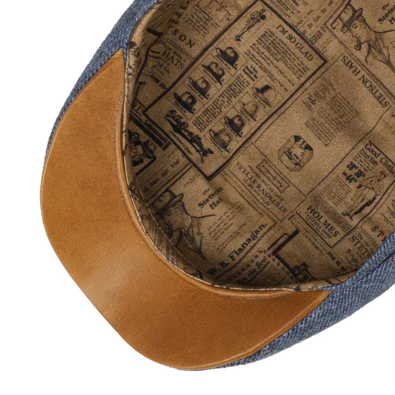 Stetson Flat Cap (1-St) Schirmmütze mit Schirm, Made in Germany