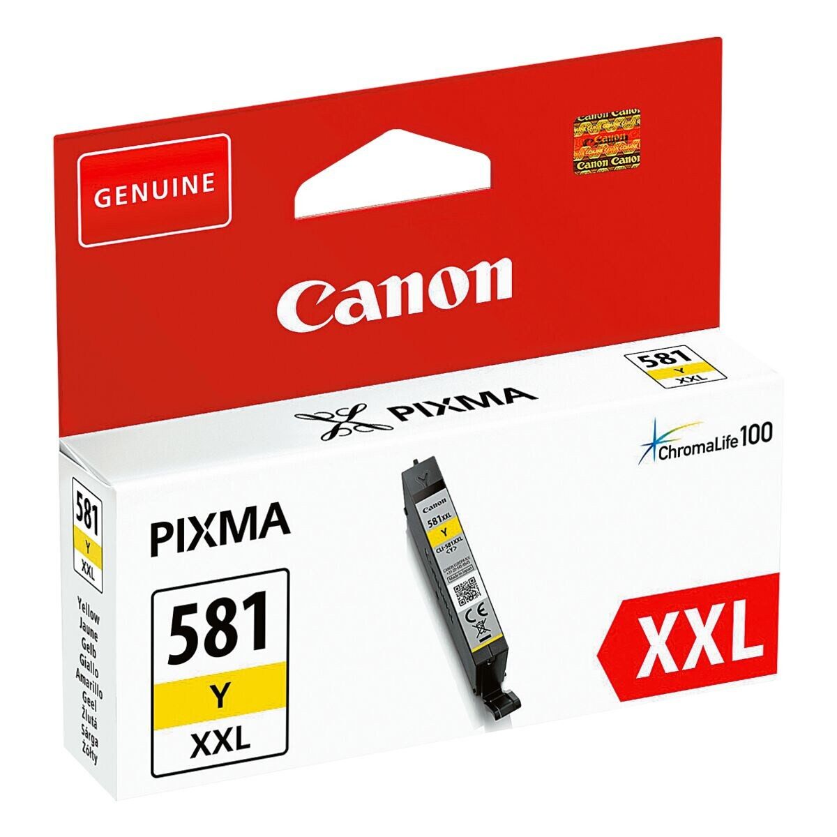 Canon CLI-581XXL Y Tintenpatrone (Original Druckerpatrone, gelb)