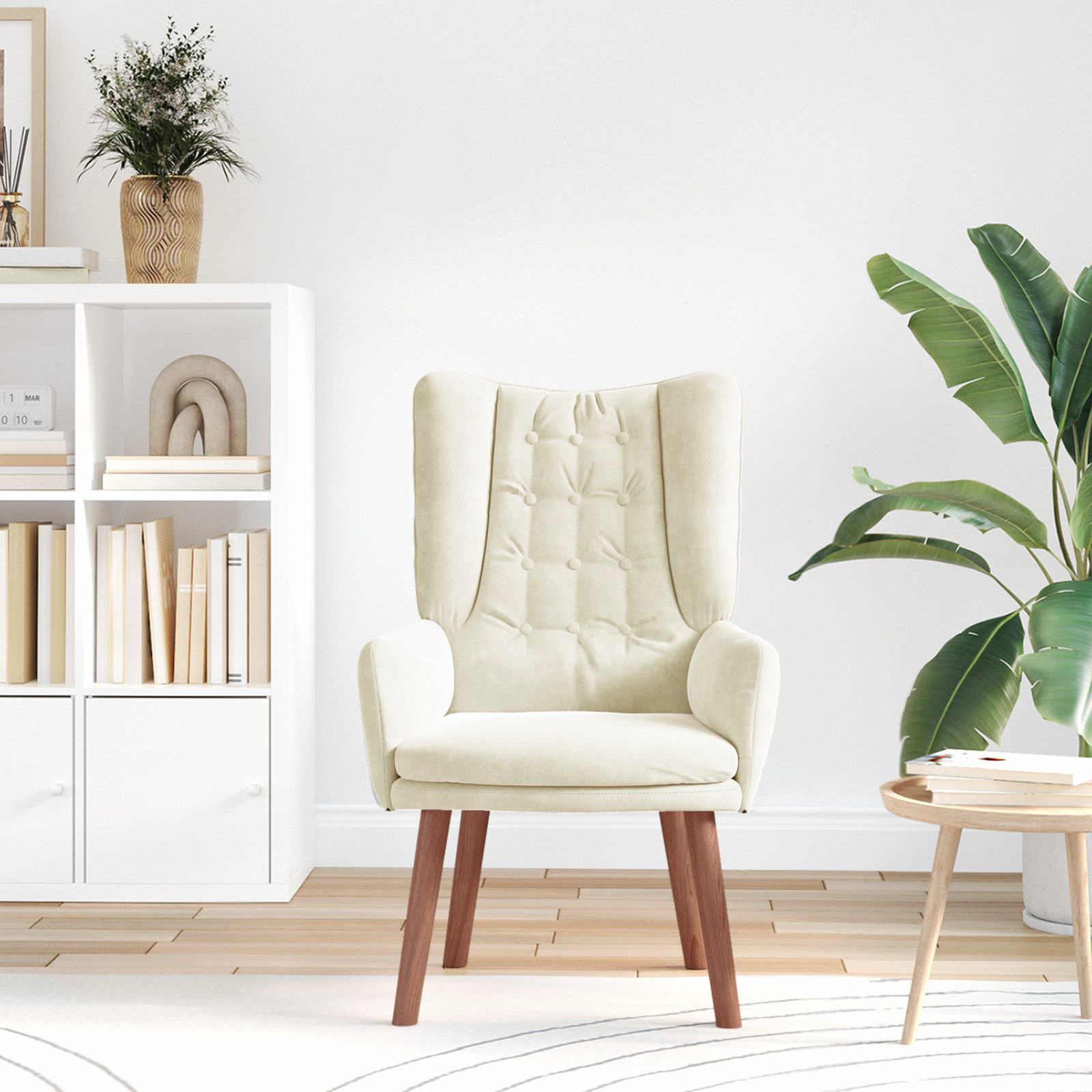 vidaXL Sessel Entspannungssessel Creme Samt (1-St) günstig online kaufen