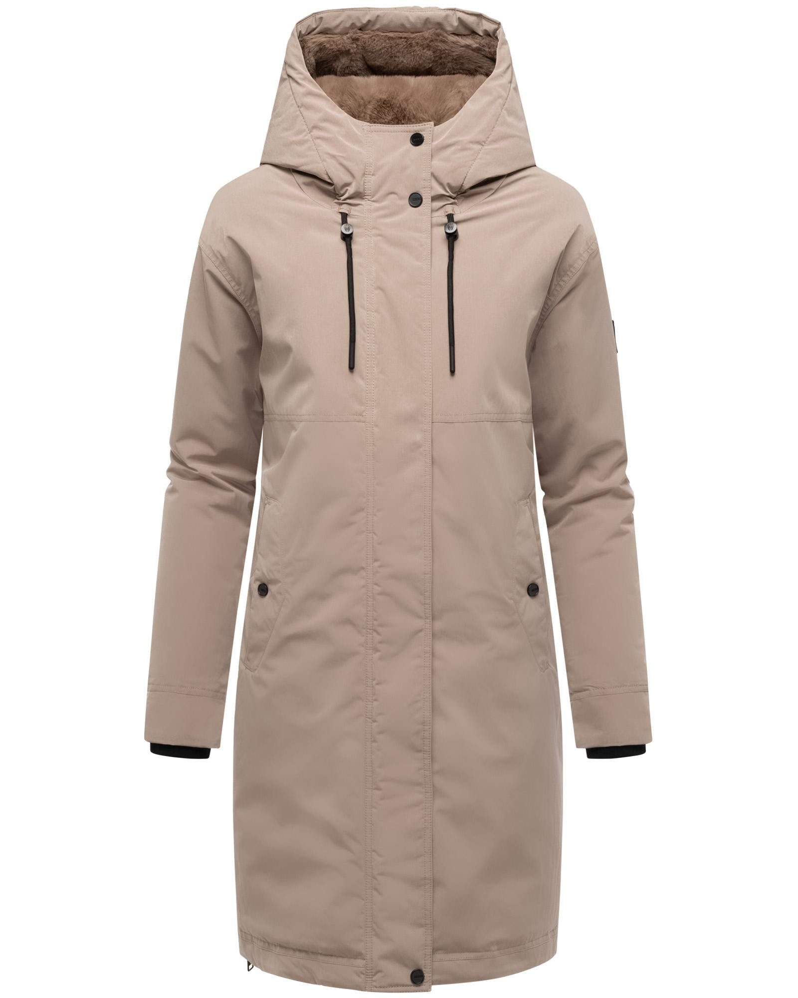 Navahoo Wintermantel Hageltanz 14 Warmer Damen Kurzmantel mit Kapuze