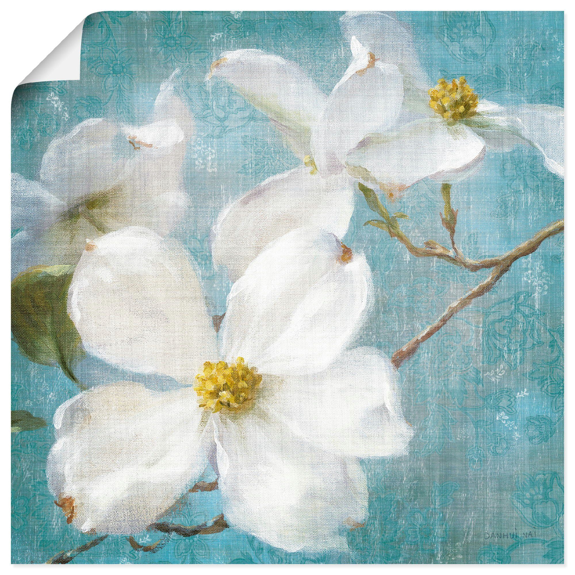 Blüte (1 Größen Poster als in Vintage I, Blumen Artland Wandaufkleber Wandbild versch. Leinwandbild, oder St),