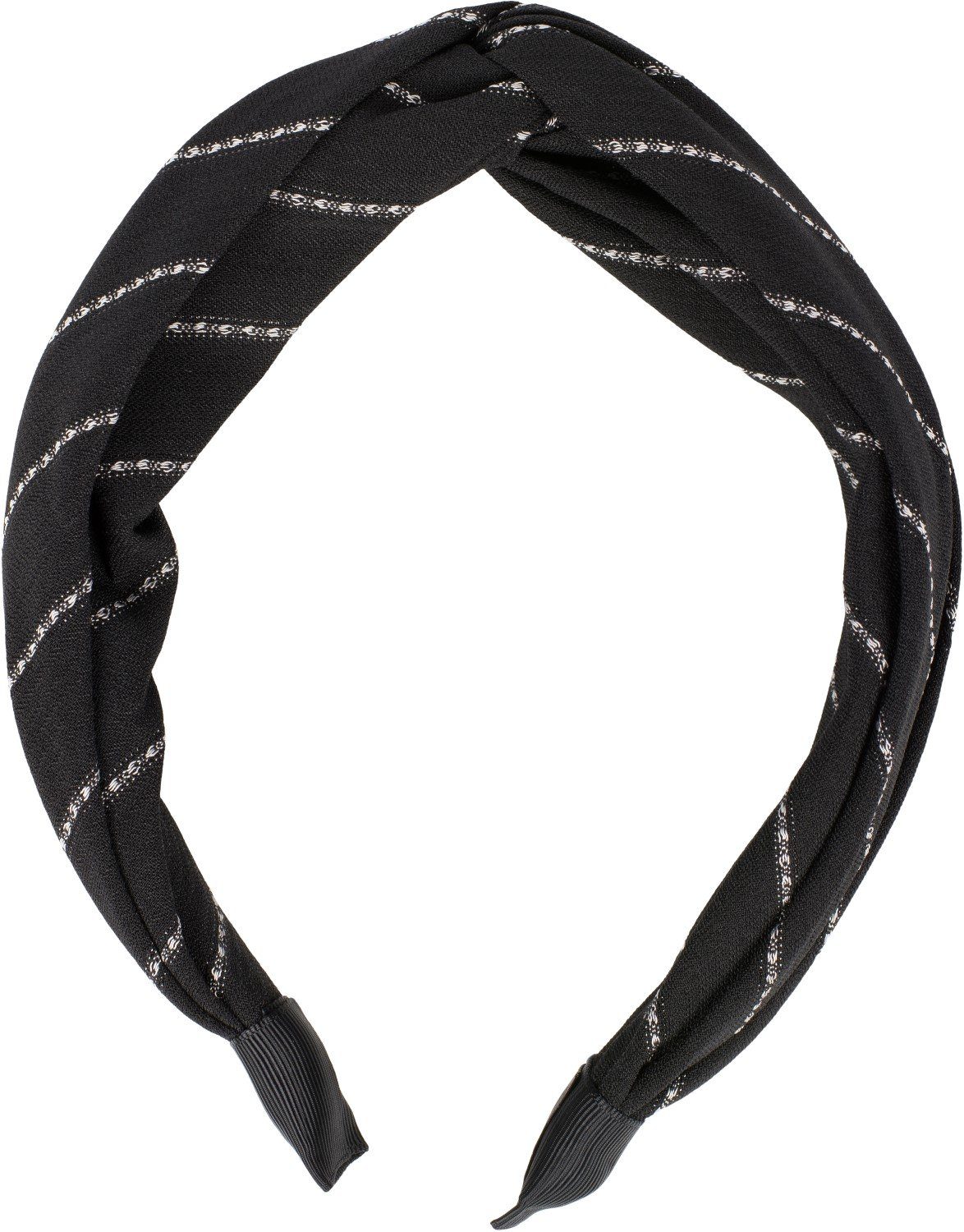 Haarband, 1-tlg., Haarreif Nadelstreifen Schwarz styleBREAKER