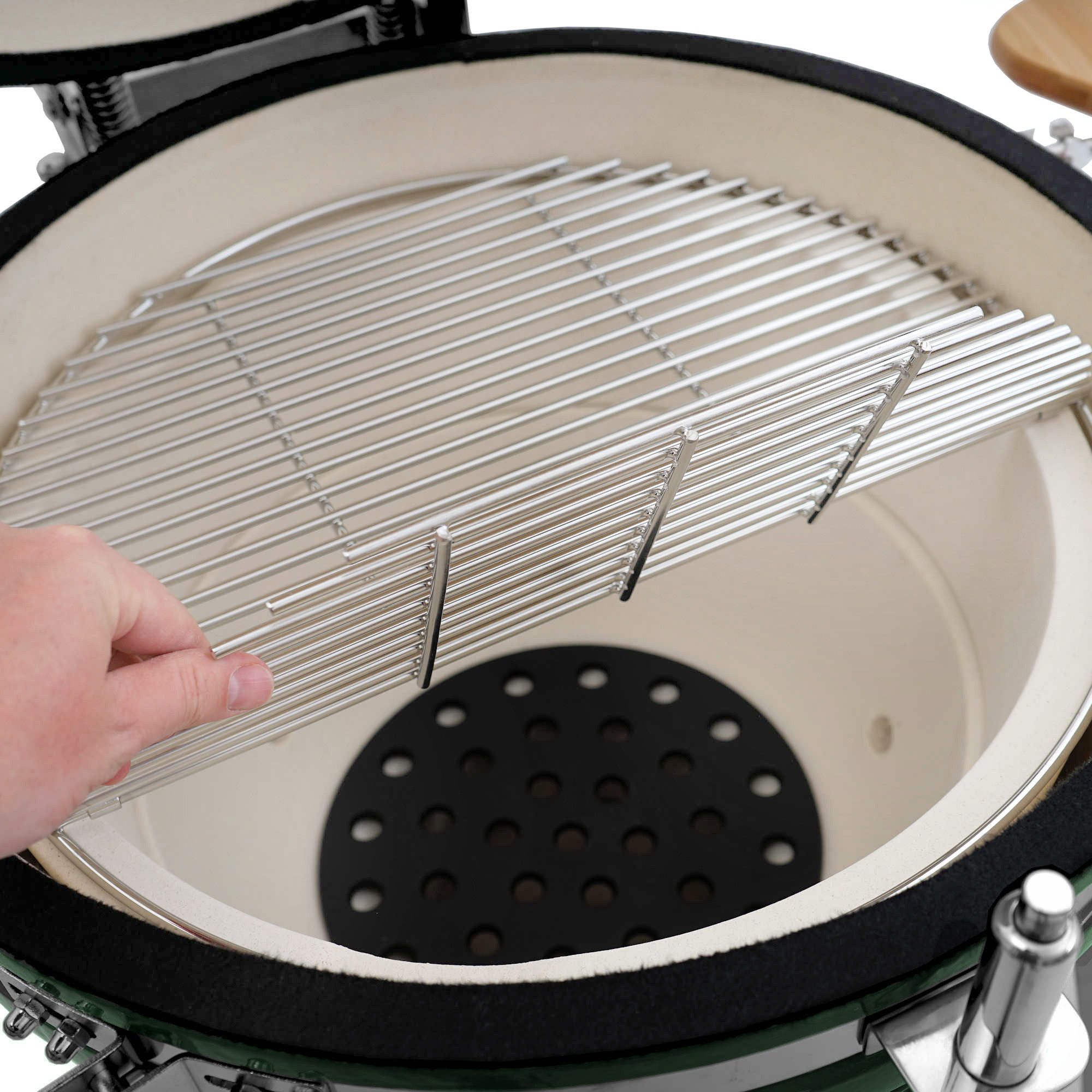 BBQ-Toro Keramikgrill Kamado Grill Holzkohlegrill "KURO" Ø 52 cm, Grün, Keramikgrill, High-End Holzkohlegrill, optimale Hitzespeicherung