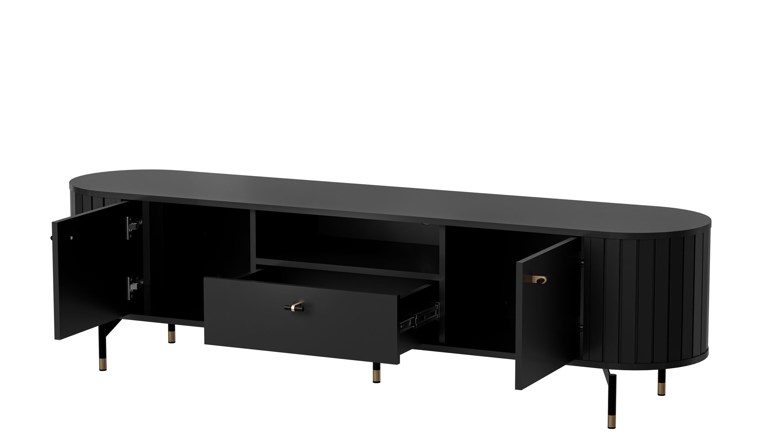 designimpex TV-Rack Design Fernsehtisch Roma DO-5 TV-Möbel Lowboard TV Wohnzimmer Tisch
