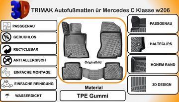Trimak Auto-Fußmatte, MERCEDES C-Class W206 ab 2021 Gummimatten Autofußmatten