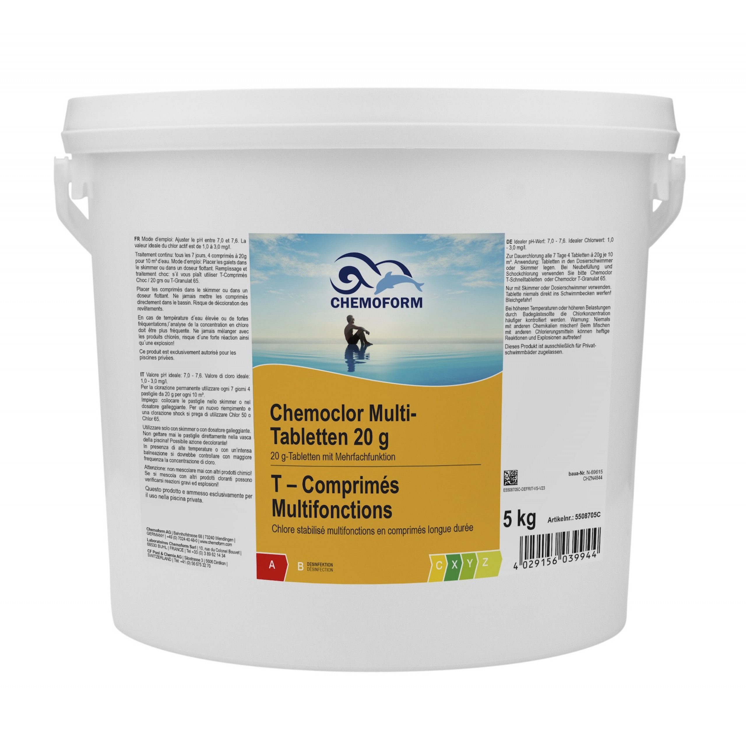 Poolpflege Chemoform Chemoclor Multi-Tabletten 20 g Multifunktionstabletten 5 kg