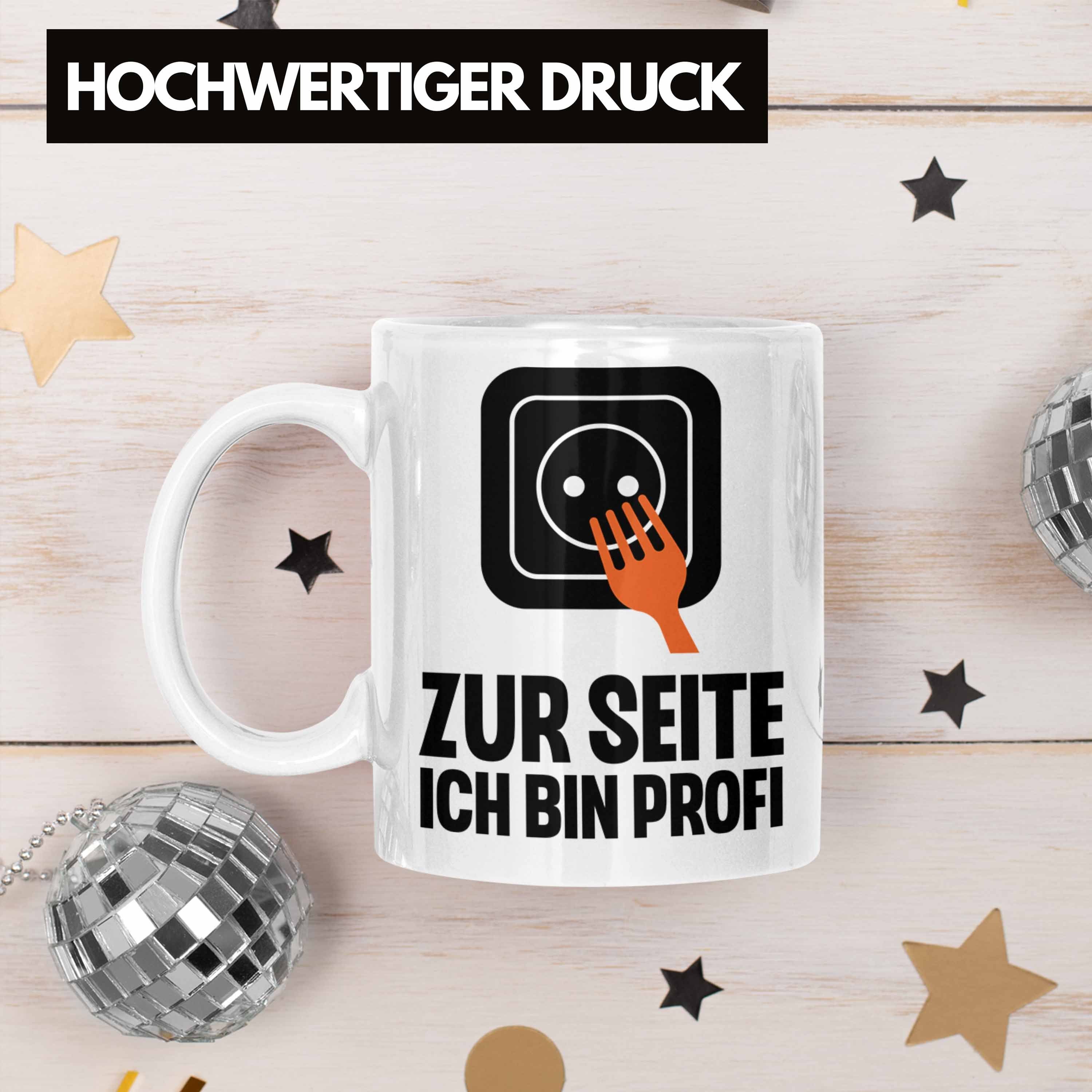 Weiss Tasse Kaffeebecher Spruch Trendation Geschenkidee Gadget Geschenk Elektriker Trendation Tasse Geschenke - Lustig Männer