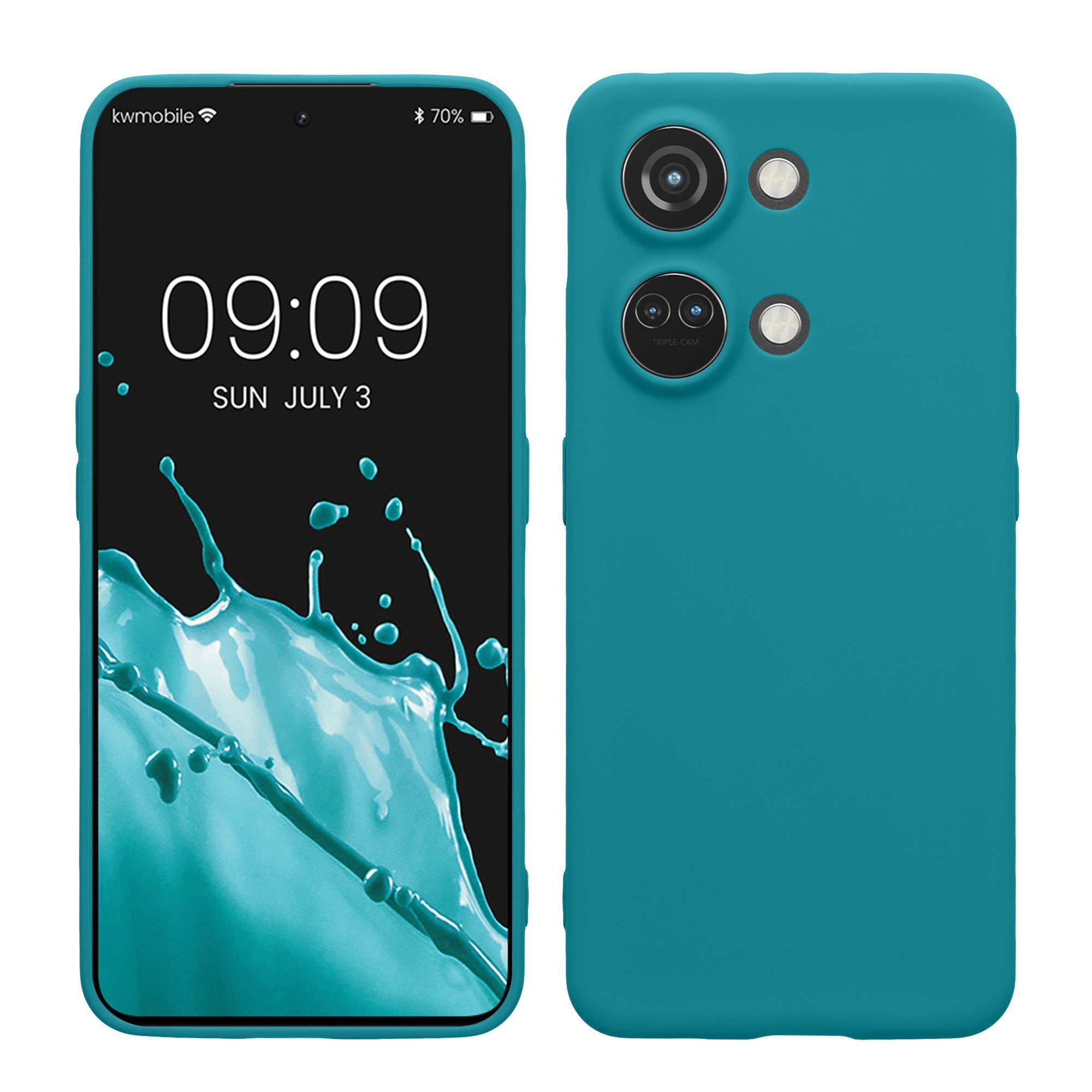 kwmobile Handyhülle Handyhülle für OnePlus Nord 3 5G Hülle, Weiches Handy Silikon Case - Schutzhülle Cover