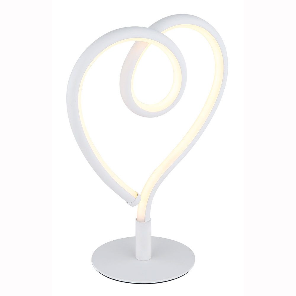 GILDE Tischlampe "Herzbaum" – 20 Cm, Porzellan, E14 Fassung – Niedliche Deko-Lampe Für Gemütliche Atmosphäre