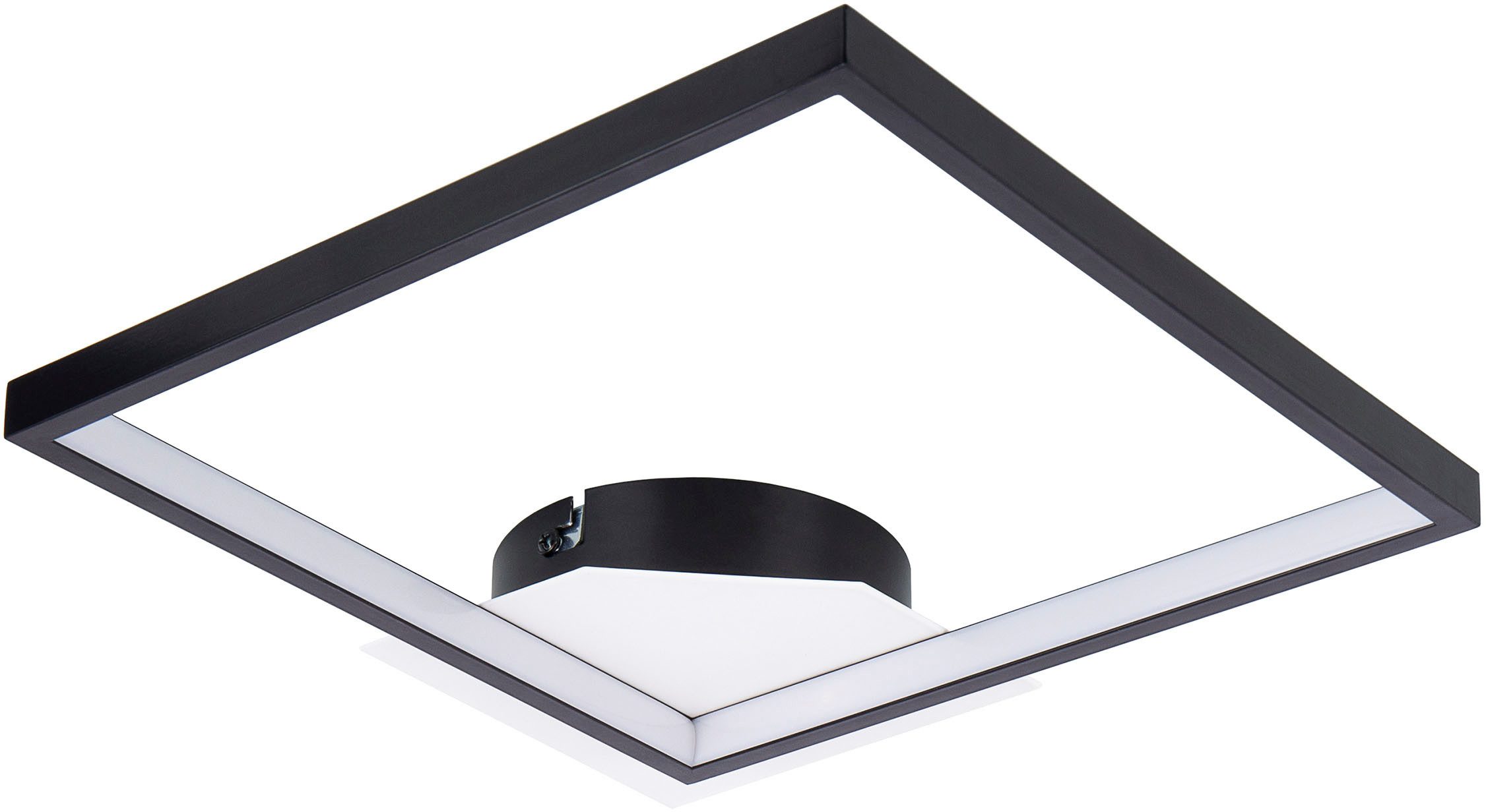 NOWA Deckenleuchte OSLO, LED fest integriert, Warmweiß, Schwarze Deckenleuchte, kompakt, LED 3000K, inkl. Leuchtmittel