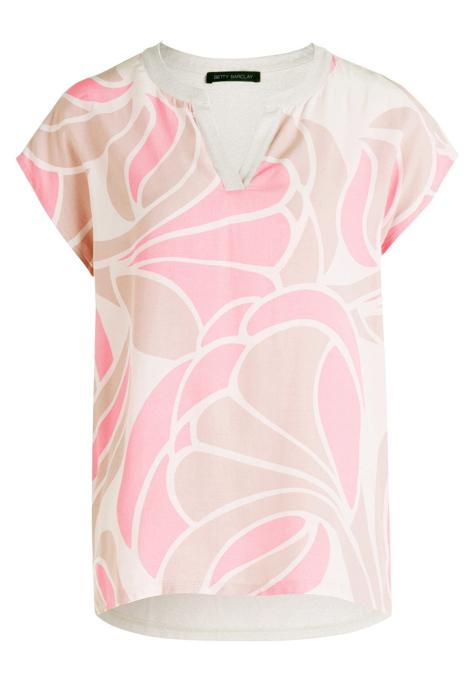 Betty Barclay Kurzarmshirt Damen mit Ringel (1-tlg) Materialmix