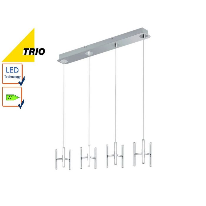 TRIO Leuchten LED Pendelleuchte Figaro LED fest integriert Warmweiß LED Deckenleuchte