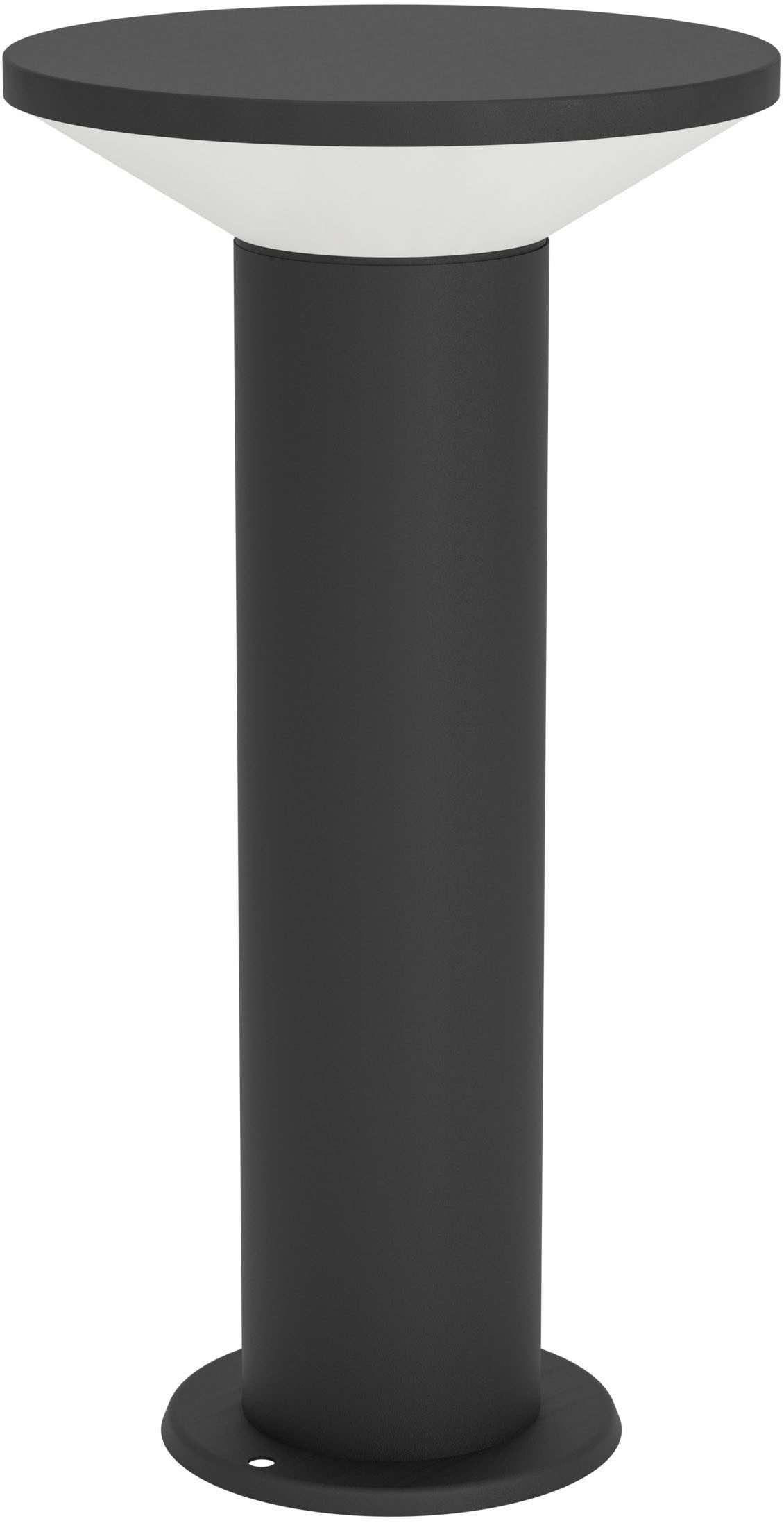 EGLO Sockelleuchte RIGOSA Sockellampe - Stahl - LED - 1X10W - IP44, LED fest integriert, Warmweiß, Außenleuchte, Außenlampe, Terrasse, Garten, Stehlampe, H35 x Ø18,5 cm