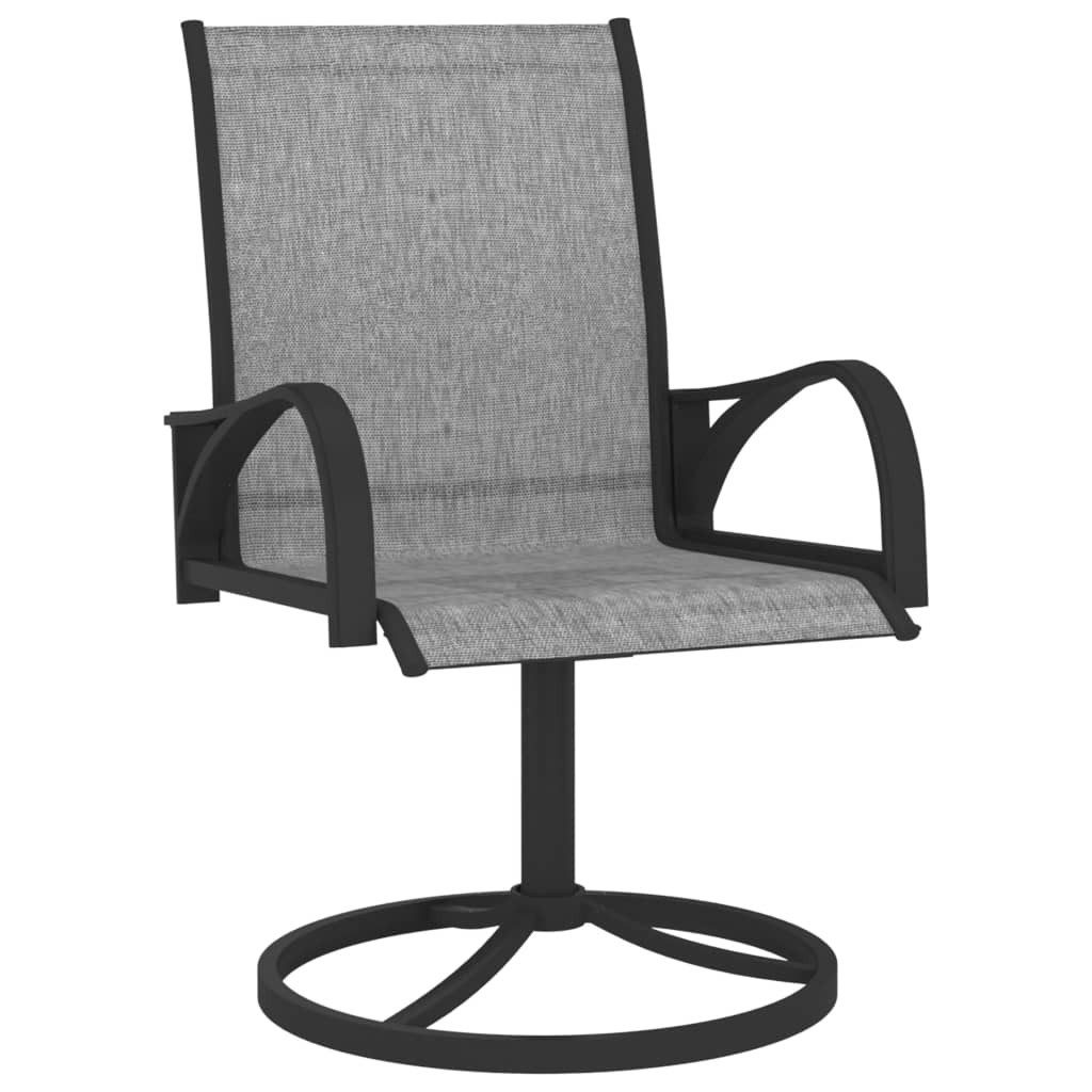 furnicato Gartenstuhl 2er-Set drehbare Gartenstühle 57,5x72x94 cm in Grau (2 St)